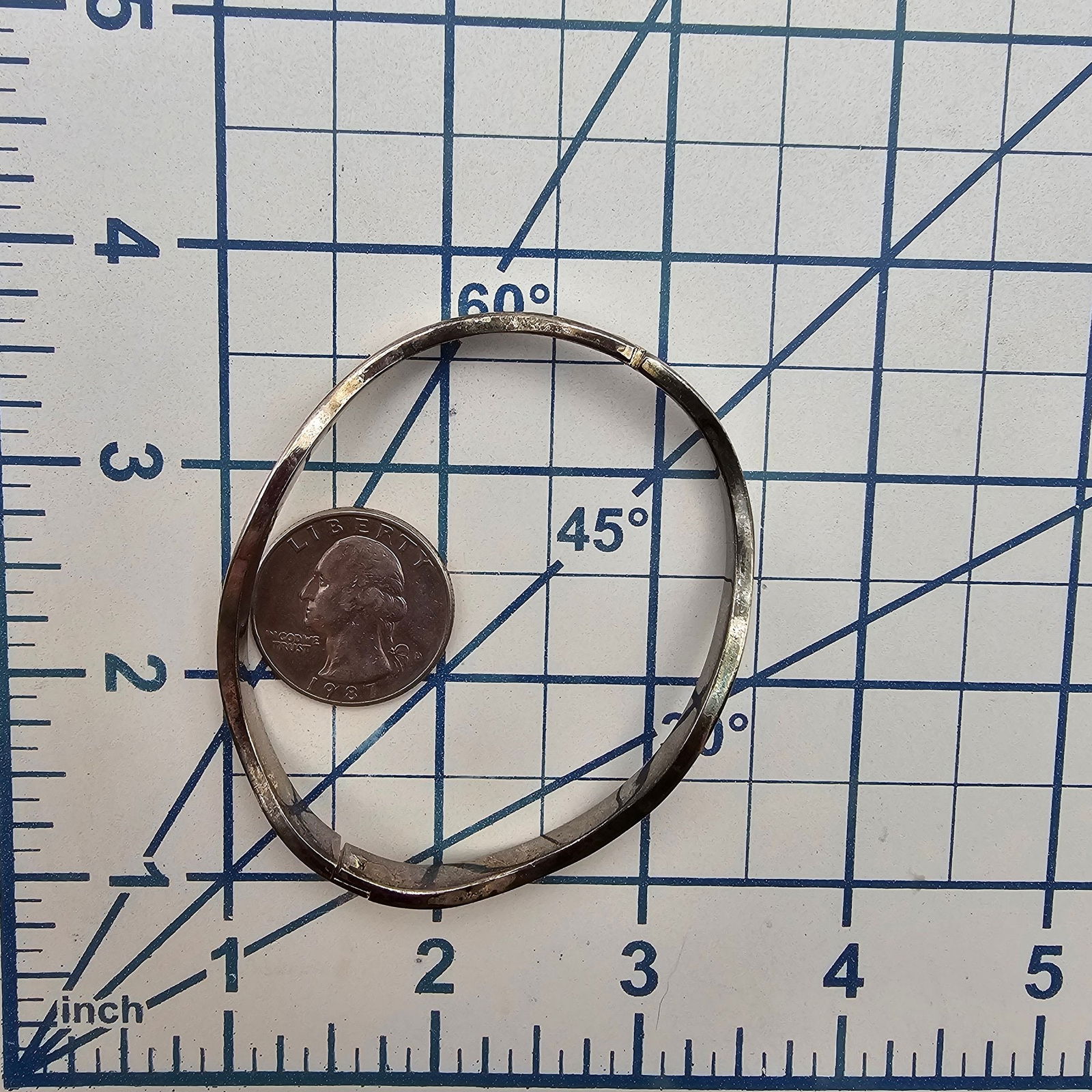 Taxco Sterling Wave Hinge Bangle Bracelet - 4