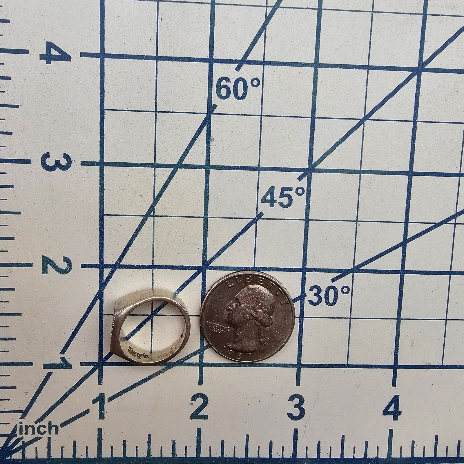 Mexico TP-22 Sterling Ring Size 4.5 - 4