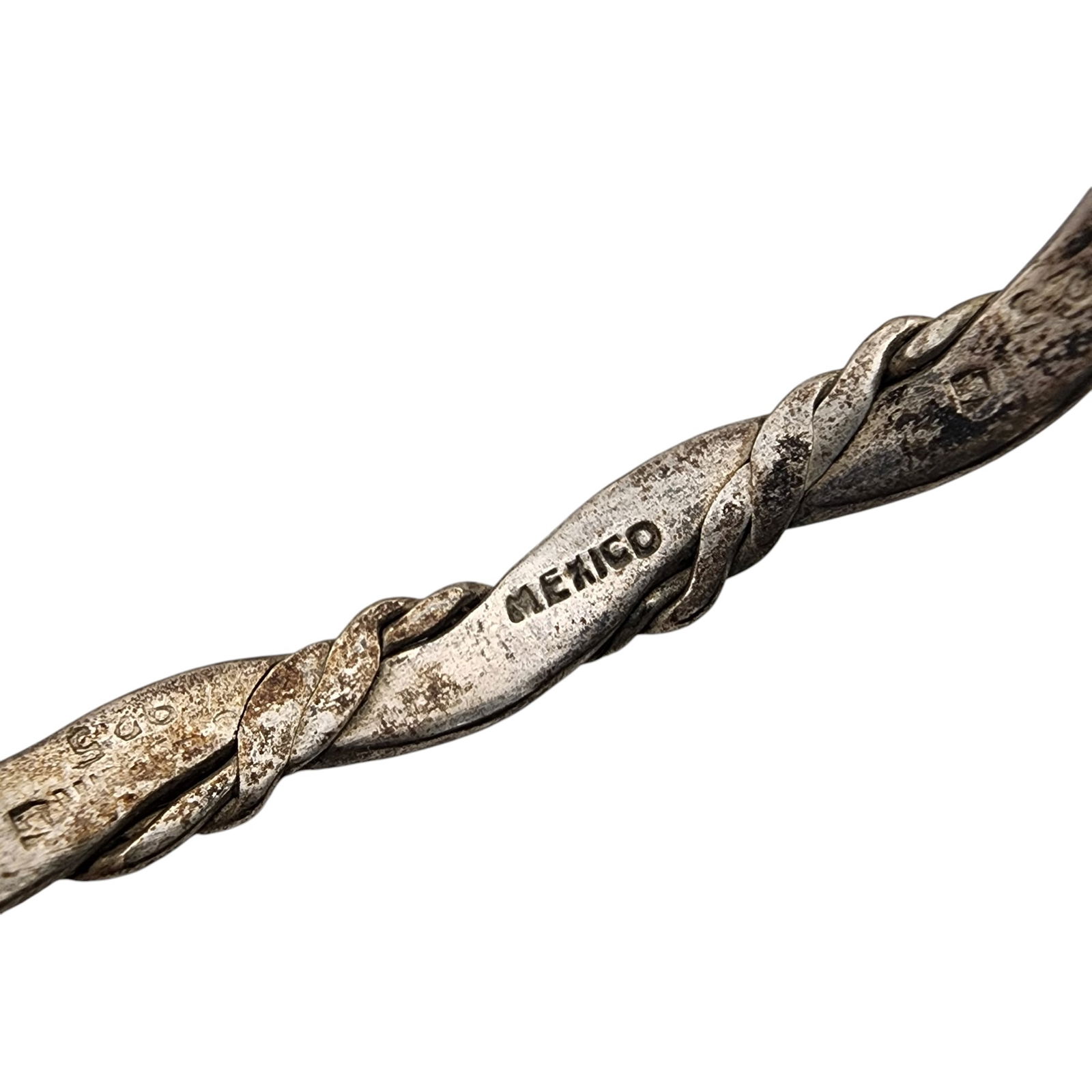 Mexico Sterling Silver Bangle Bracelet - 2