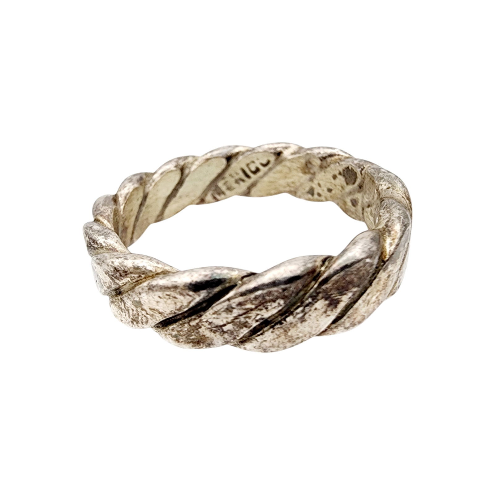 Mexico Sterling Weave Ring Sz 11.5: Mexico Sterling Weave Ring Sz 11.5 9.1g