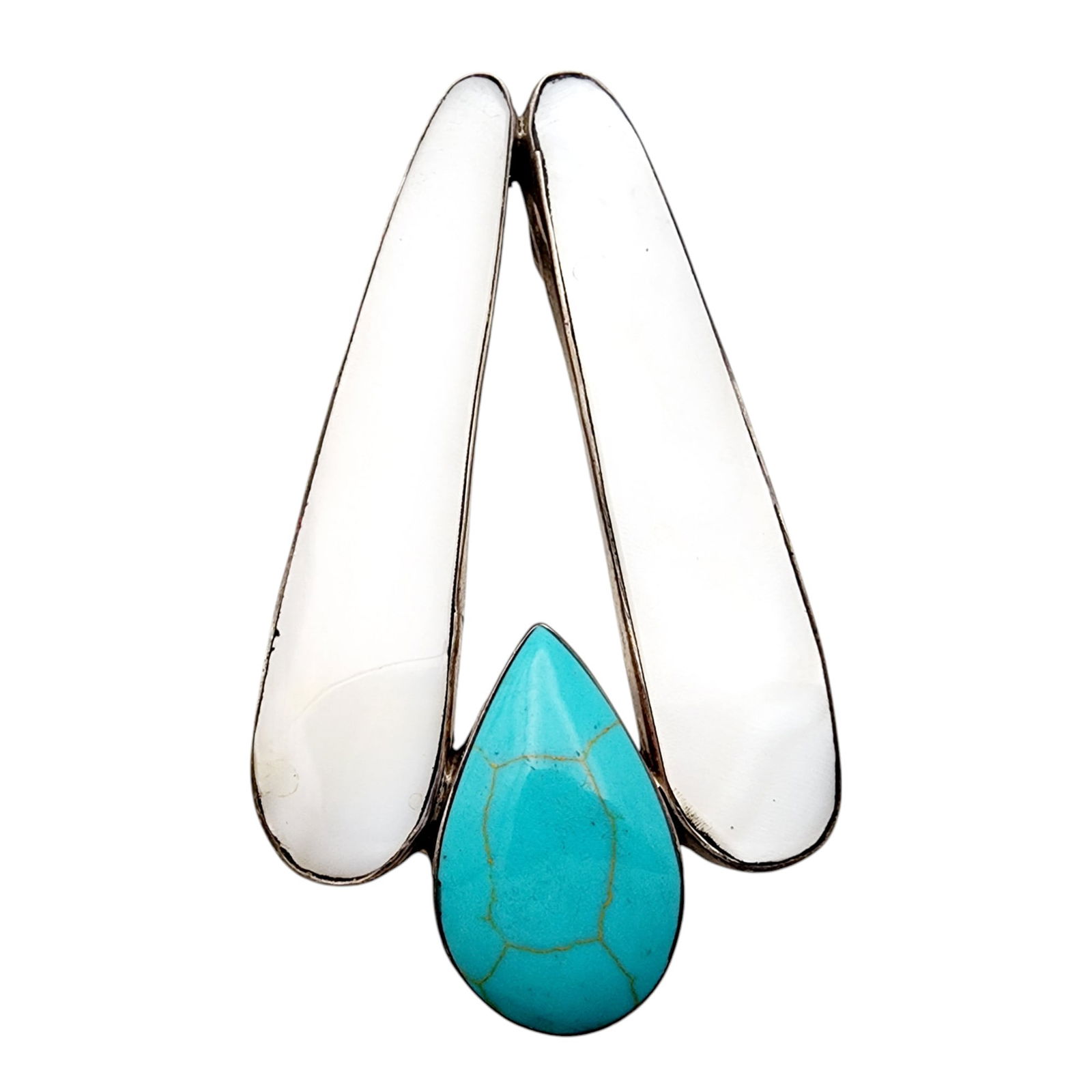 Signed HOB Mexico Sterling Multi Stone Pendant: Signed HOB Mexico Sterling Multi Stone Pendant 21.2g