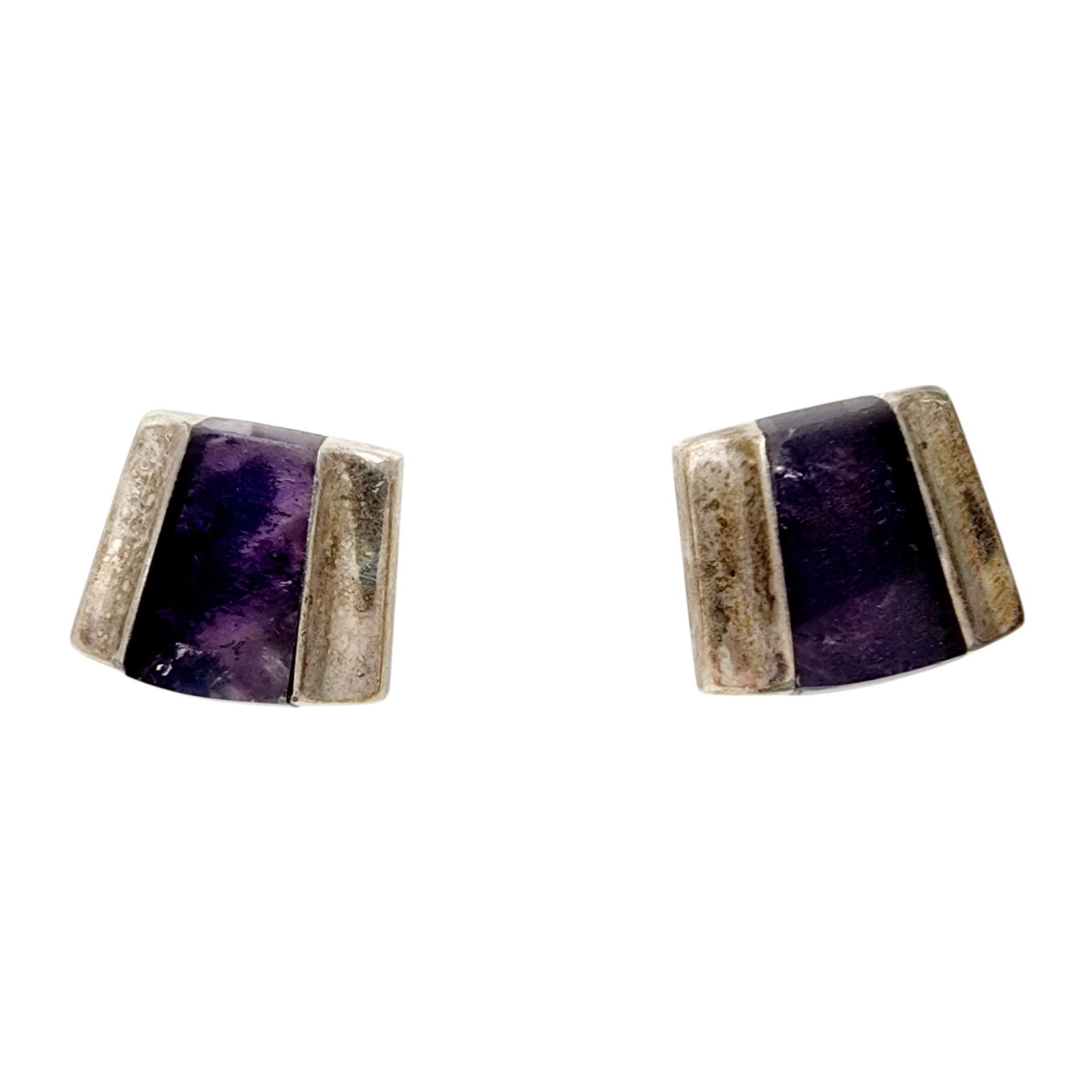 Mexico Sterling Amethyst Earrings (1 of 2)