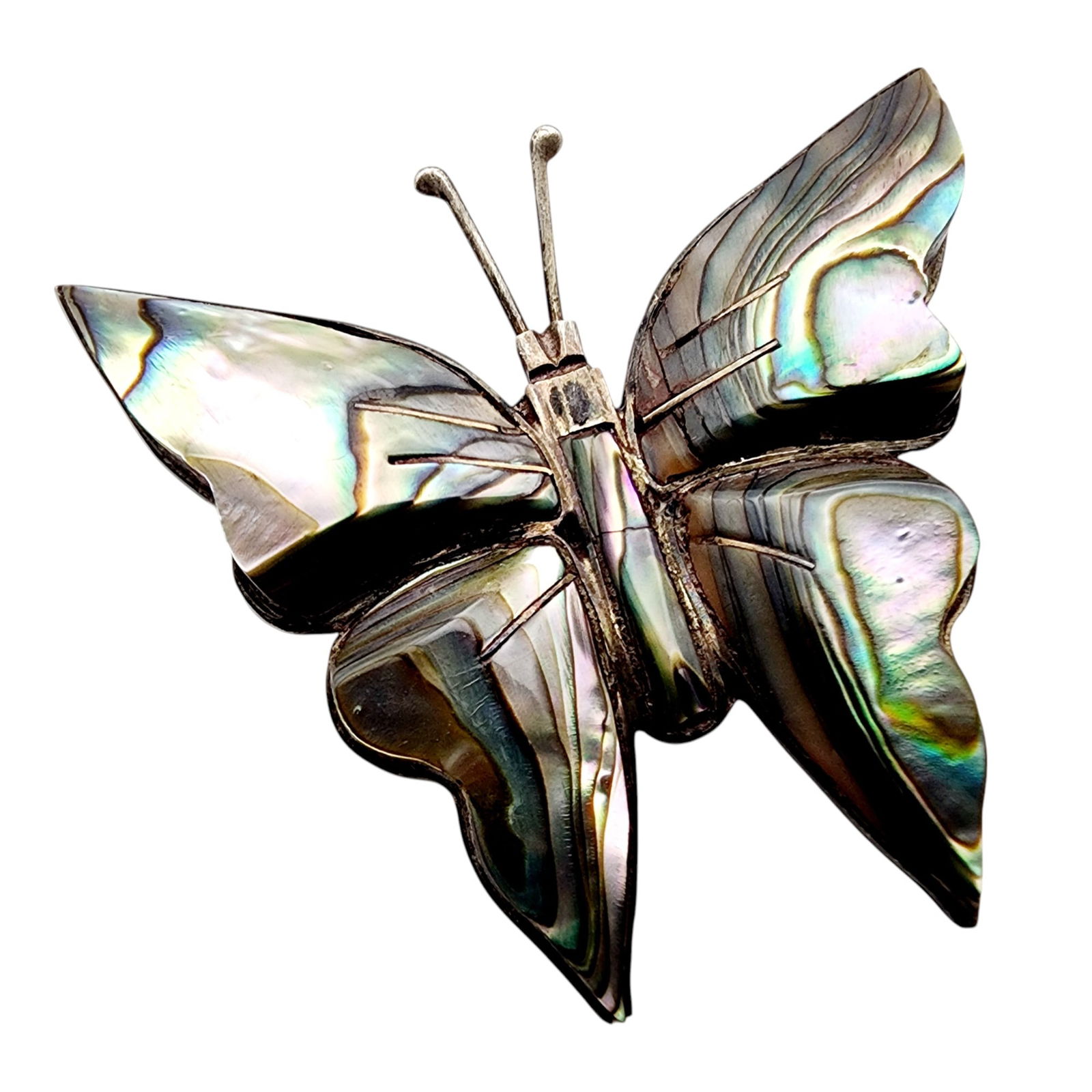 Mexico Eagle 112 Sterling Abalone Butterfly Brooch (1 of 6)