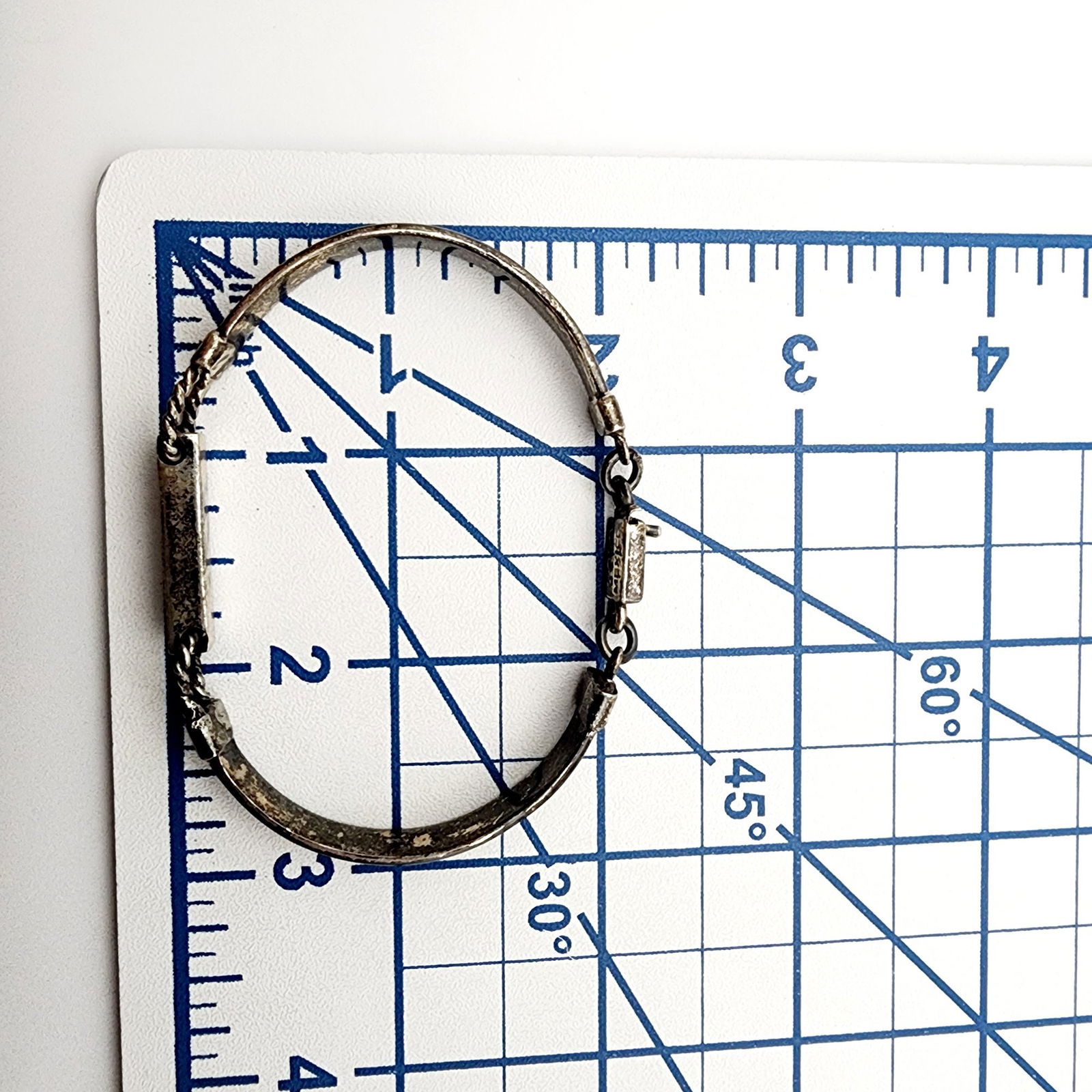 Signed Mexico Sterling Silver Bracelet - 5