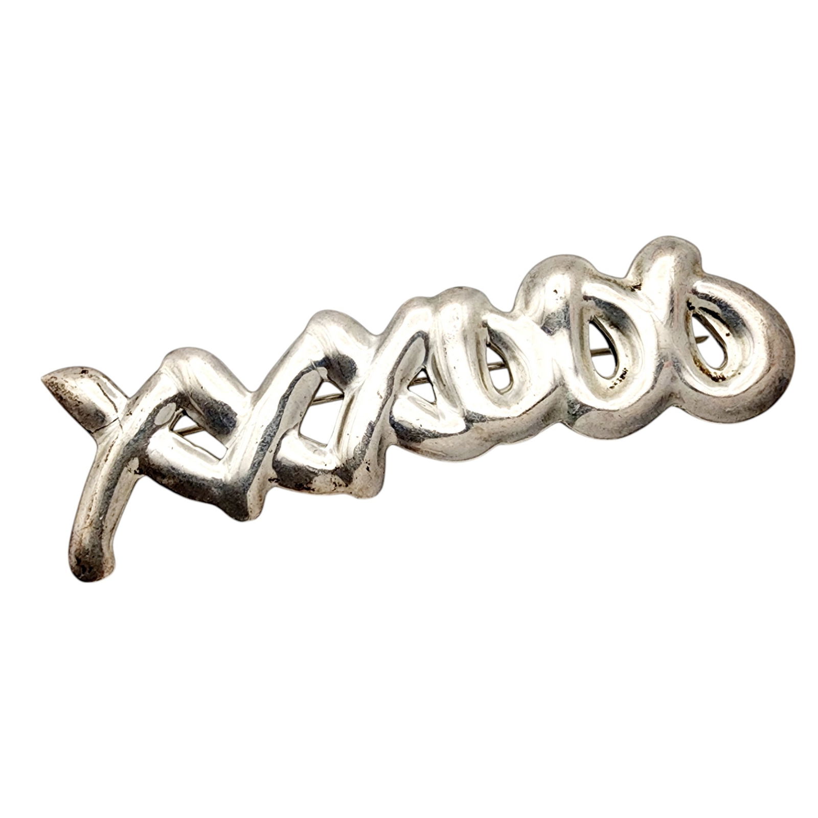 Taxco TF-?? Sterling XOXO Brooch: Taxco TF-?? Sterling XOXO Brooch 14.9g