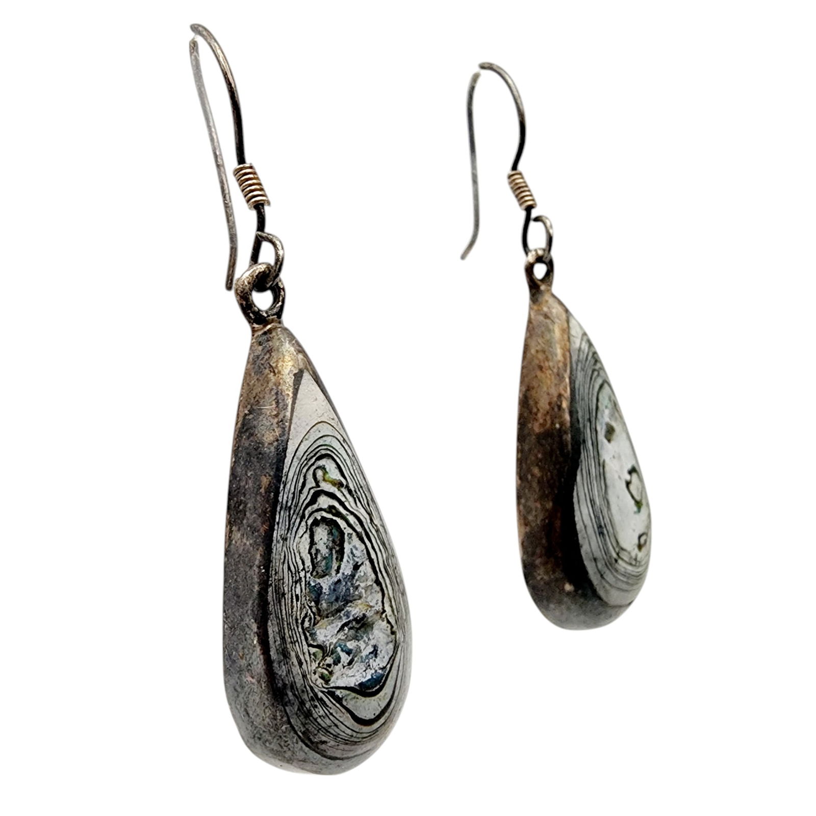 Mexico Sterling Shell? Drop Earrings - 2
