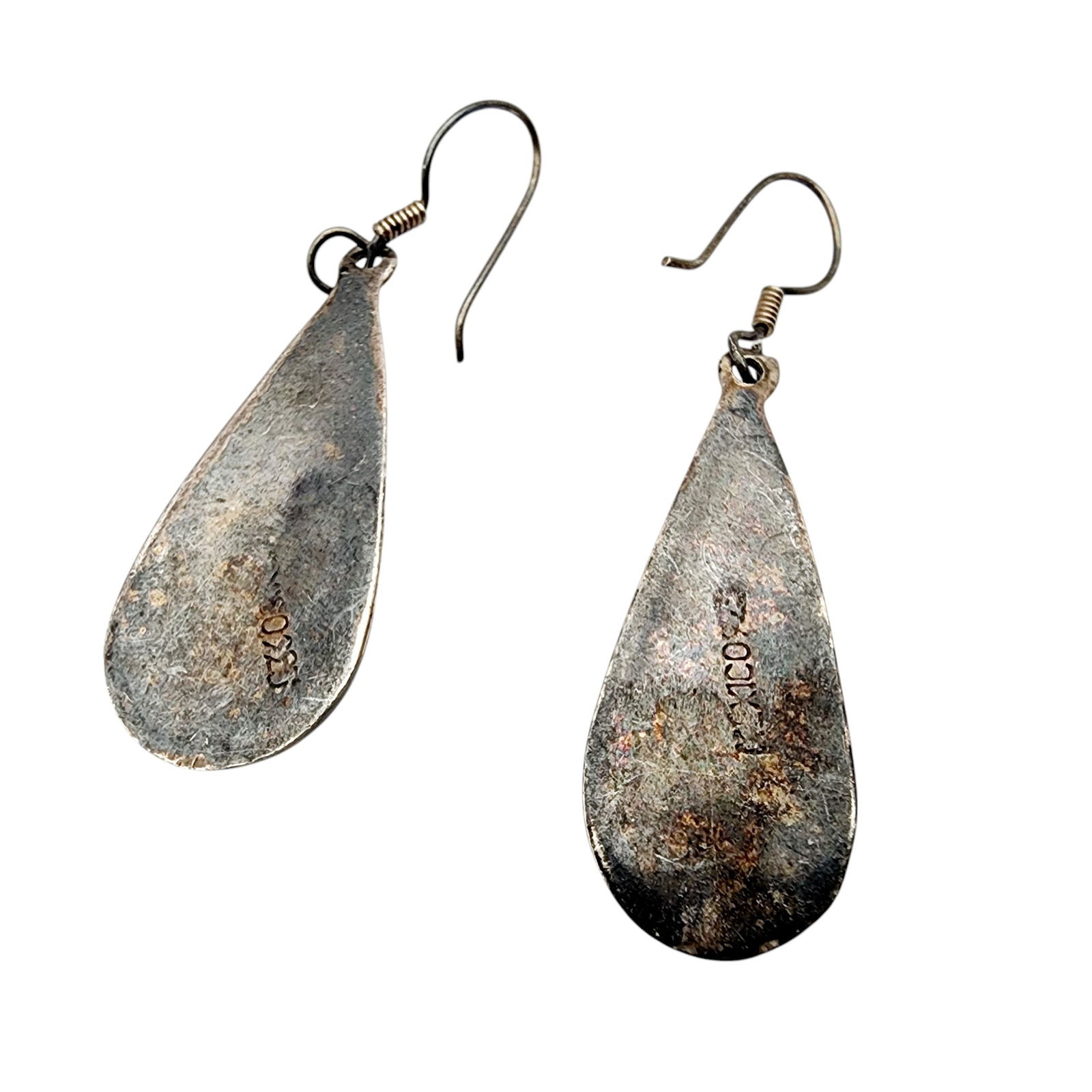Mexico Sterling Shell? Drop Earrings - 3