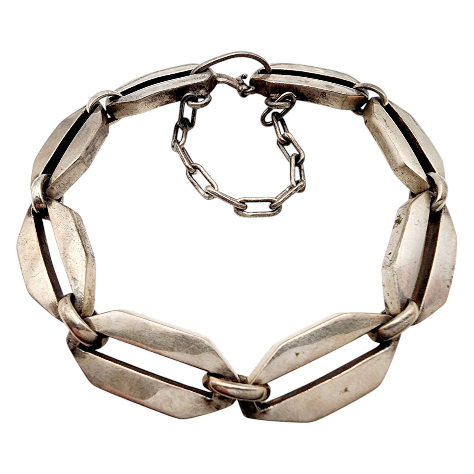 Vintage Mexico Sterling Silver Link Bracelet: Vintage Mexico Sterling Silver Link Bracelet 34.9g