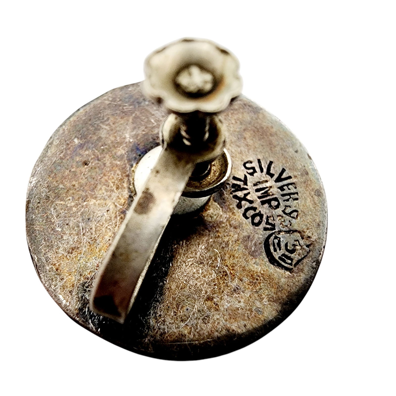 Signed IMP Eagle 3 Sterling Abalone Earrings - 3