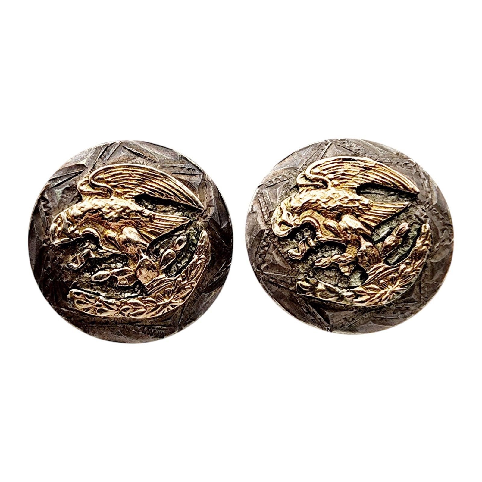 Mexico Eagle 40 Sterling Eagle Cufflinks: Mexico Eagle 40 Sterling Eagle Cufflinks 12.2g