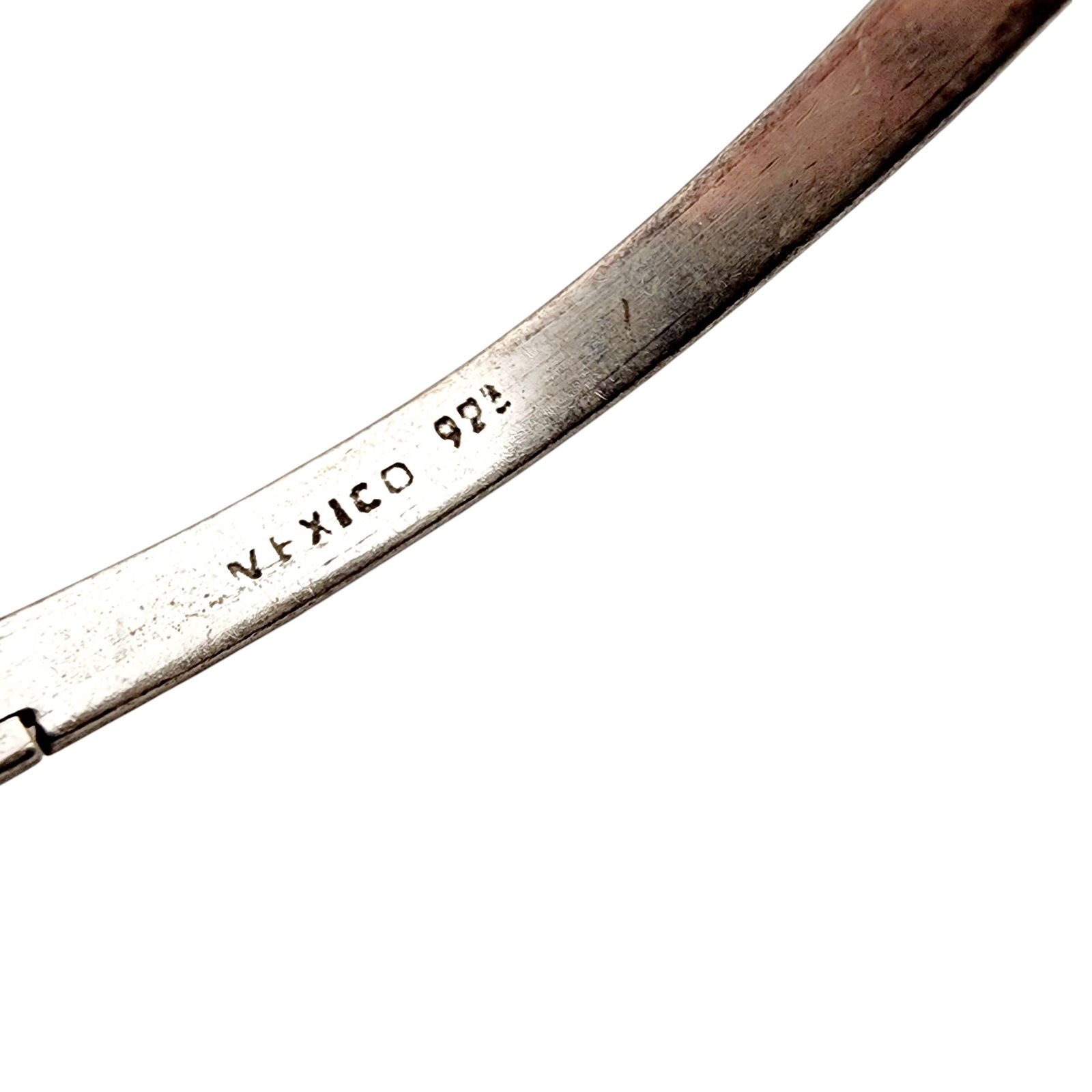 Mexico Sterling Bangle Bracelet - 4