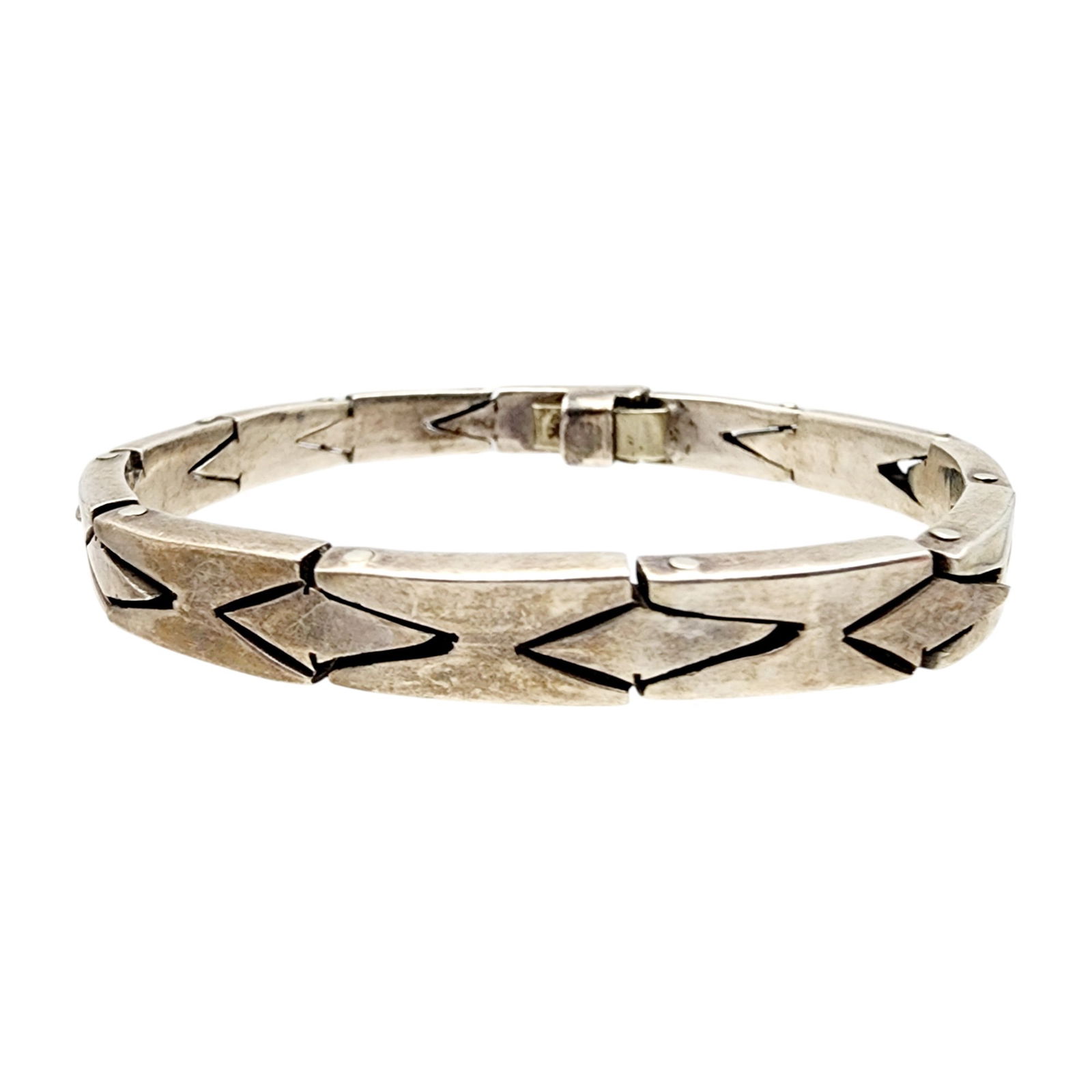 Mexico TV-63 Sterling Link Bracelet: Mexico TV-63 Sterling Link Bracelet 38.4g