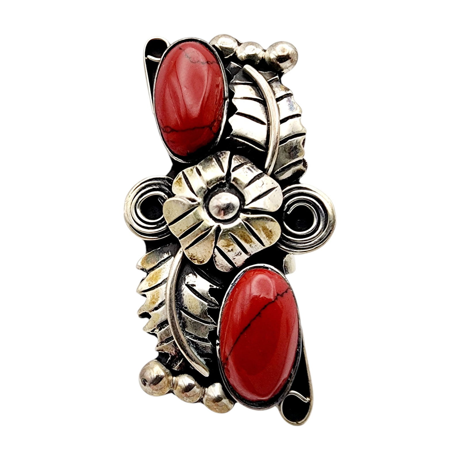 Esperanza Mexico Sterling Flower Adjustable Ring: Esperanza Mexico Sterling Flower Adjustable Ring 16g