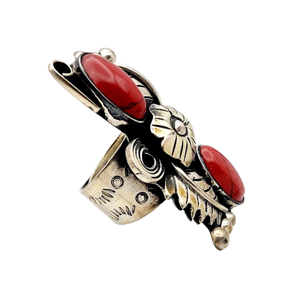 Esperanza Mexico Sterling Flower Adjustable Ring - 3