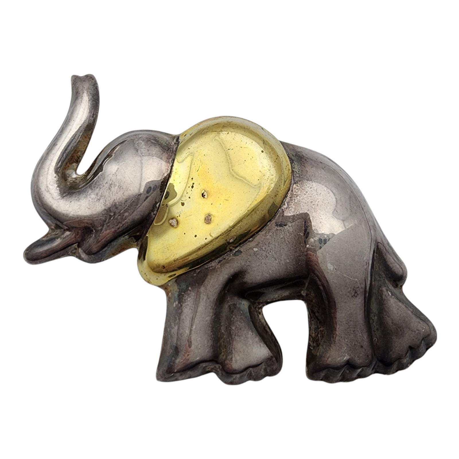 Signed Laton Sterling Elephant Brooch (1 of 5)