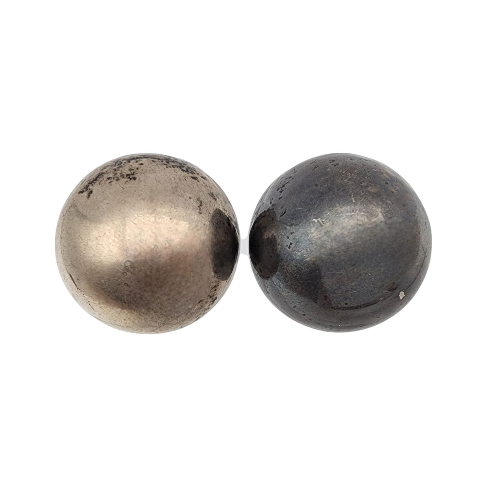 Taxco Sterling Dome Earrings: Taxco Mexico TP-25 Sterling Dome Earrings, 11.5g