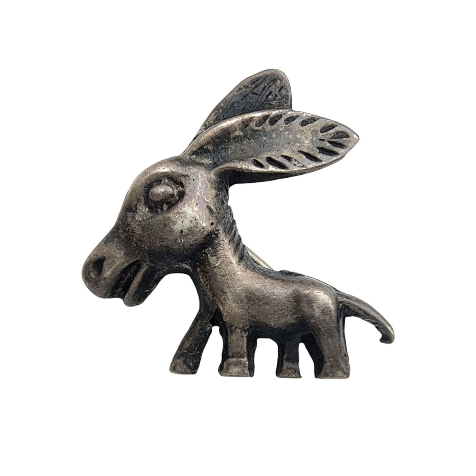 Vintage Sterling Donkey Brooch: Vintage Sterling Donkey Brooch 4.5g