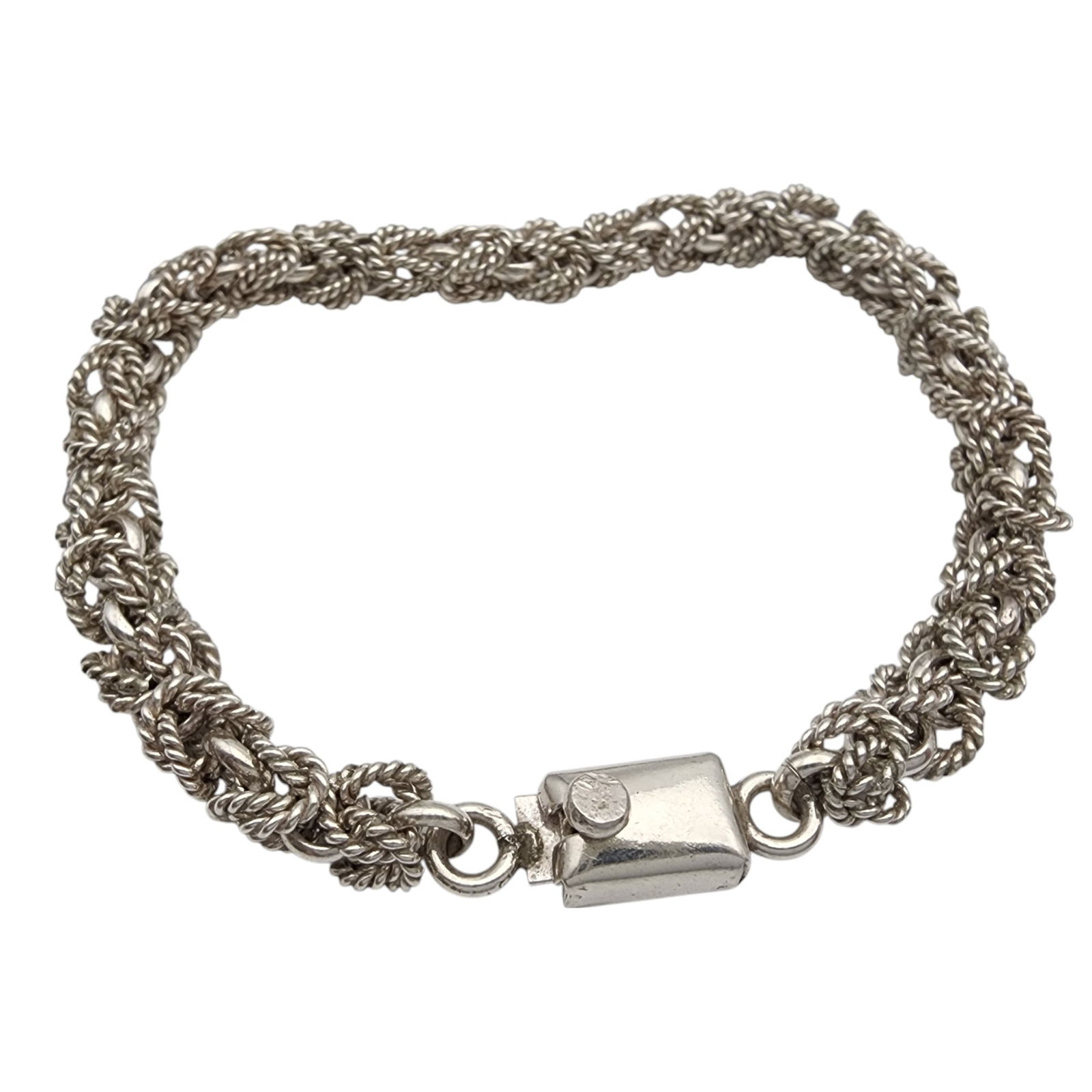 Mexico Sterling Chain Link Bracelet: Mexico Sterling Chain Link Bracelet 17.3g