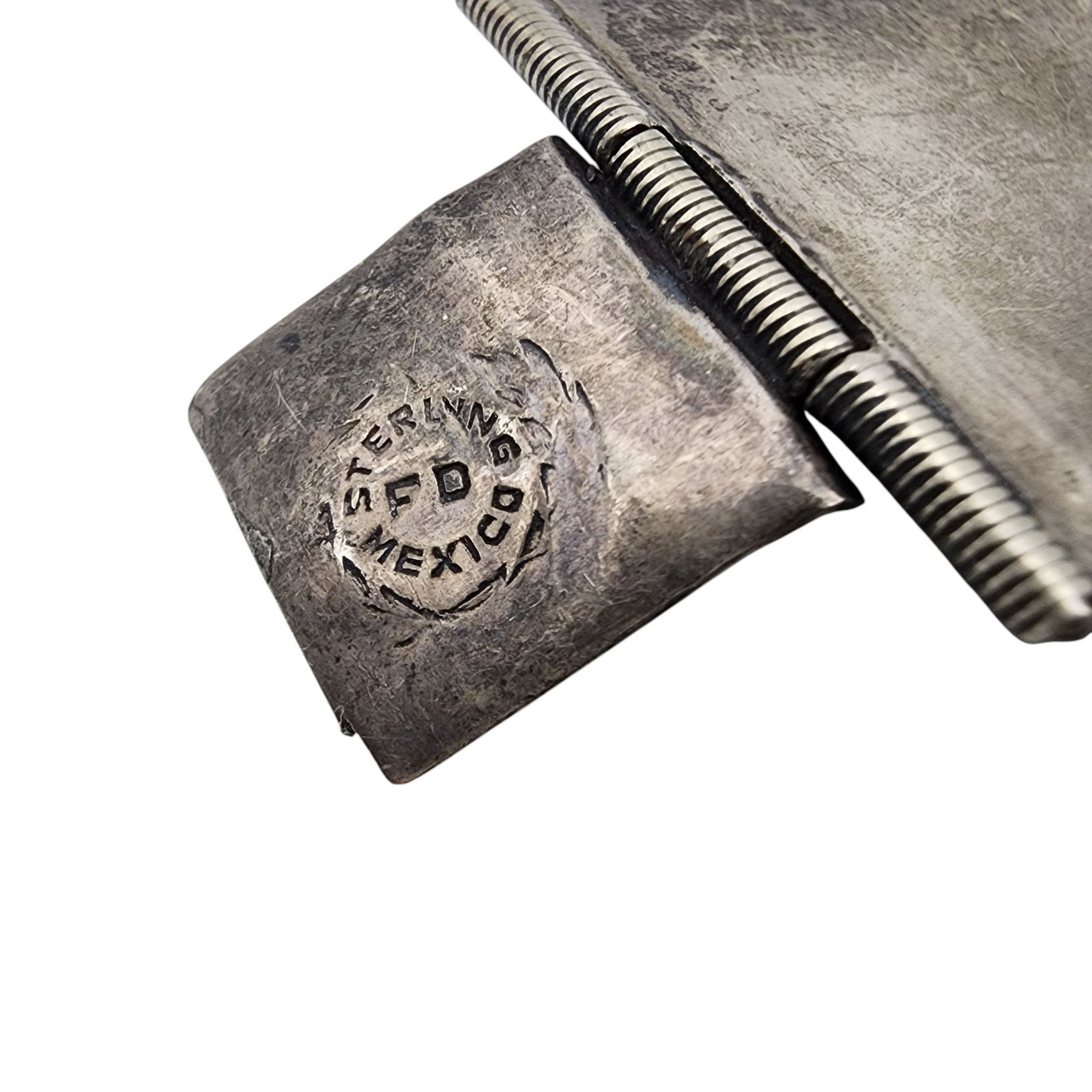 Signed FD Mexico Sterling Panel Bracelet - 4