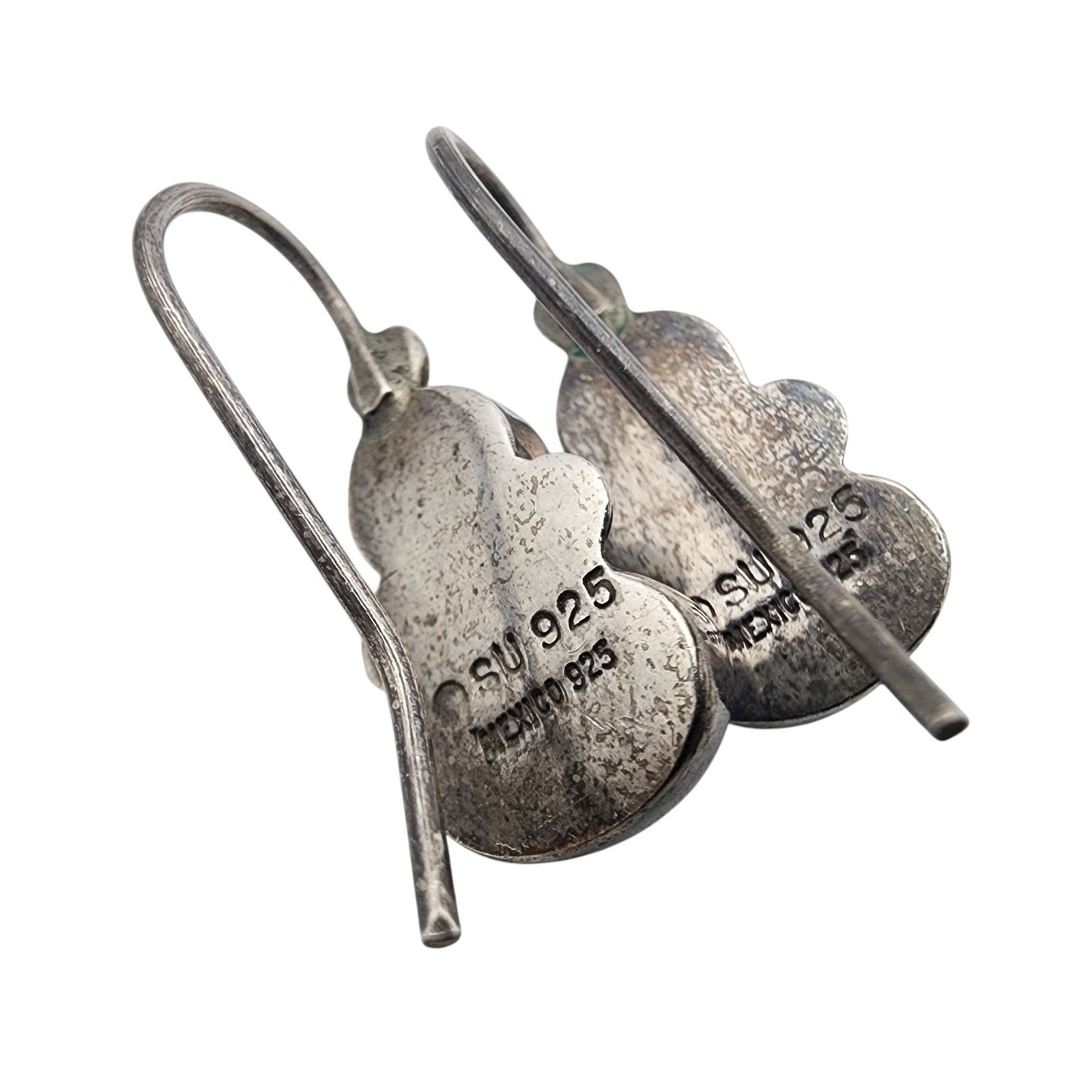 Signed Mexico Sterling Drop Earrings - 3