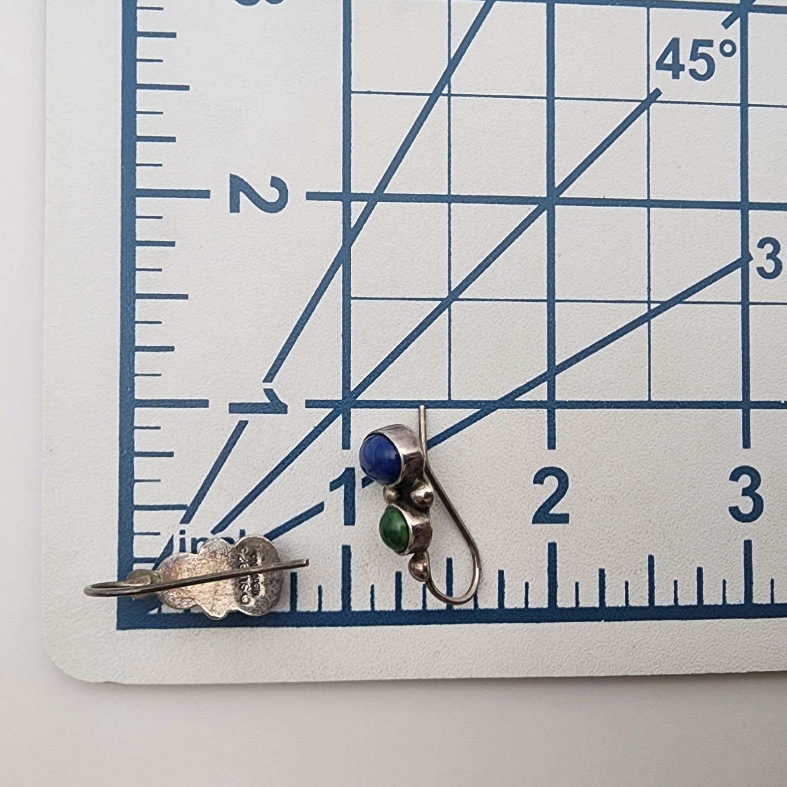 Signed Mexico Sterling Drop Earrings - 4