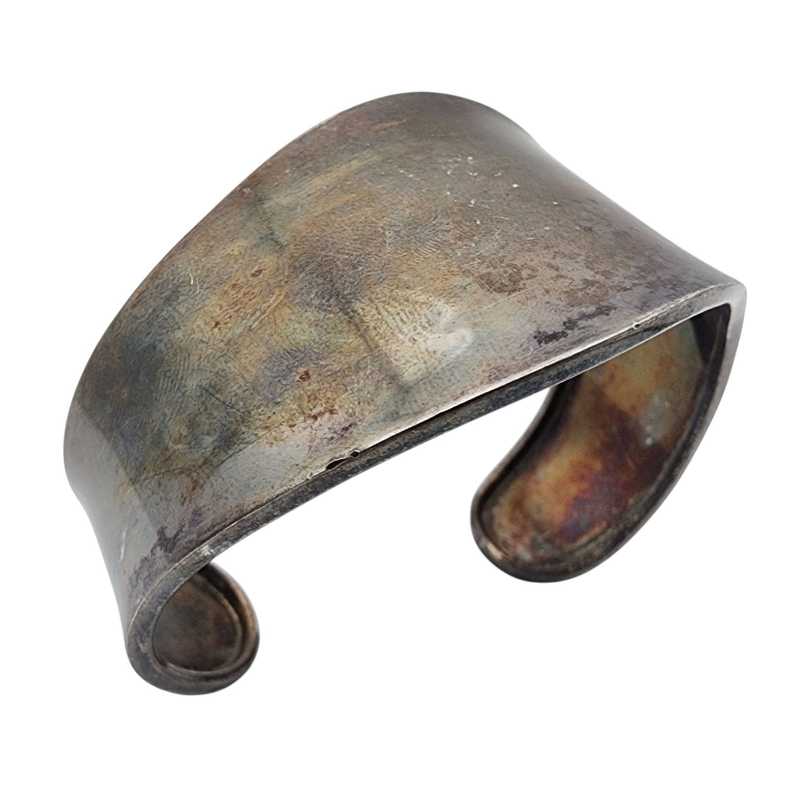 Mexico Sterling Bone Cuff Bracelet: Mexico Sterling Bone Cuff Bracelet - 24g