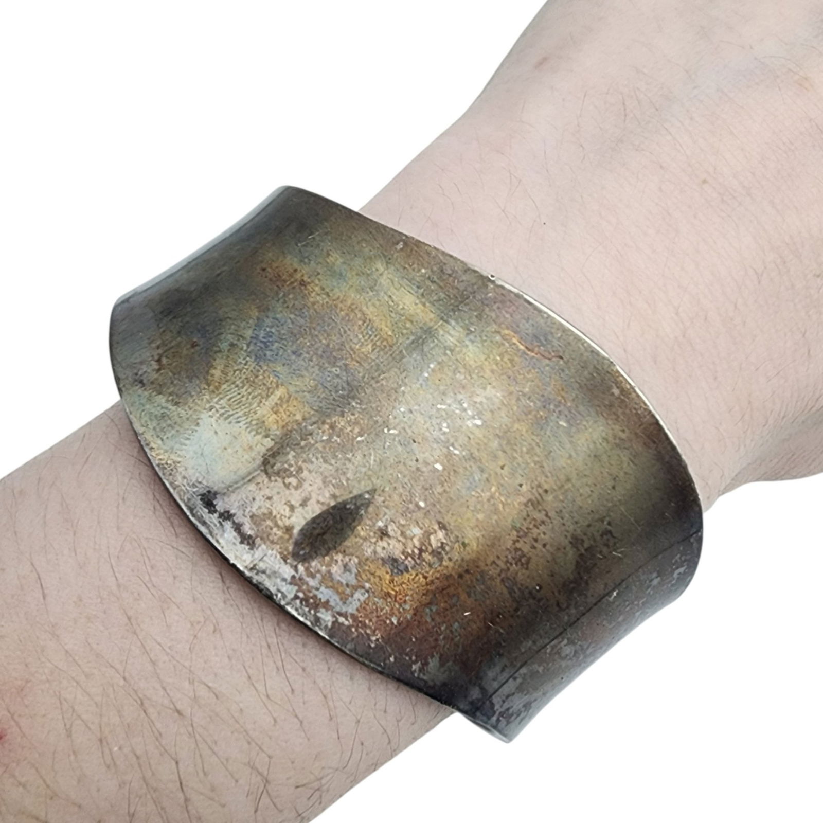 Mexico Sterling Bone Cuff Bracelet - 2