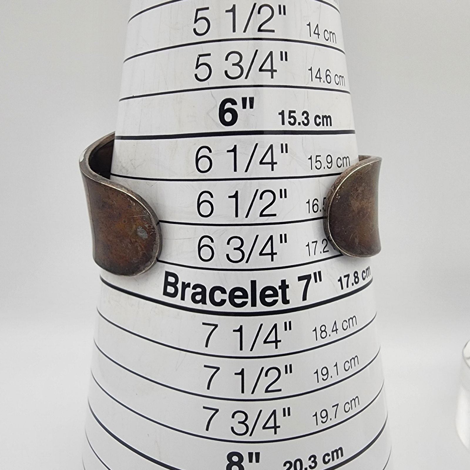 Mexico Sterling Bone Cuff Bracelet - 9