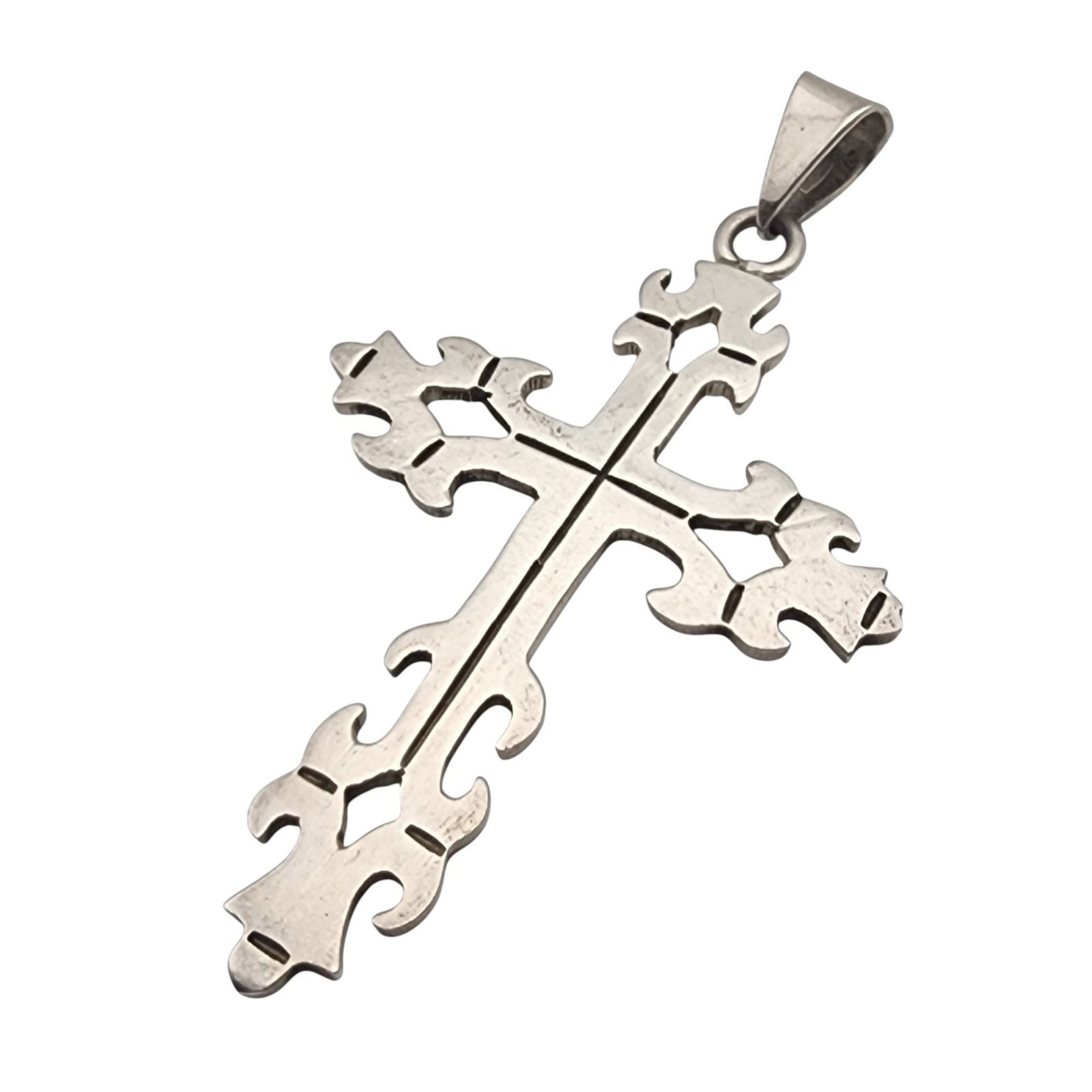 Signed Taxco Mexico Sterling Cross Pendant: Signed Taxco Mexico Sterling Cross Pendant - 12.4g