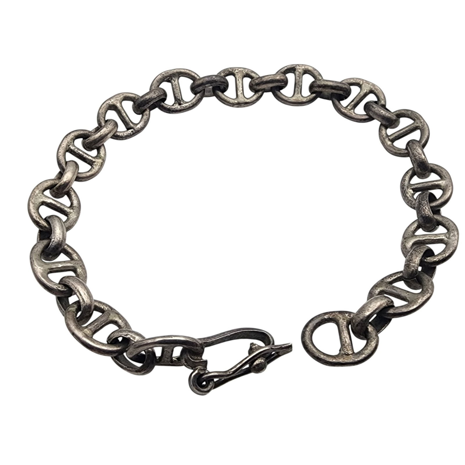 Vintage Mexico Sterling Anchor Chain Bracelet (1 of 4)