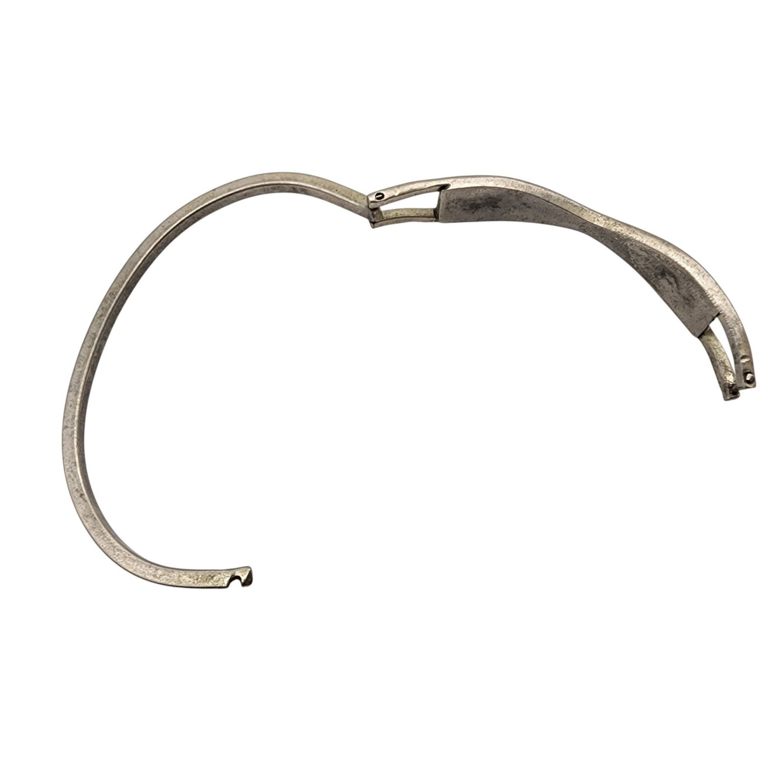 Alpaca Silver Abalone Inlay Bangle Bracelet - 4