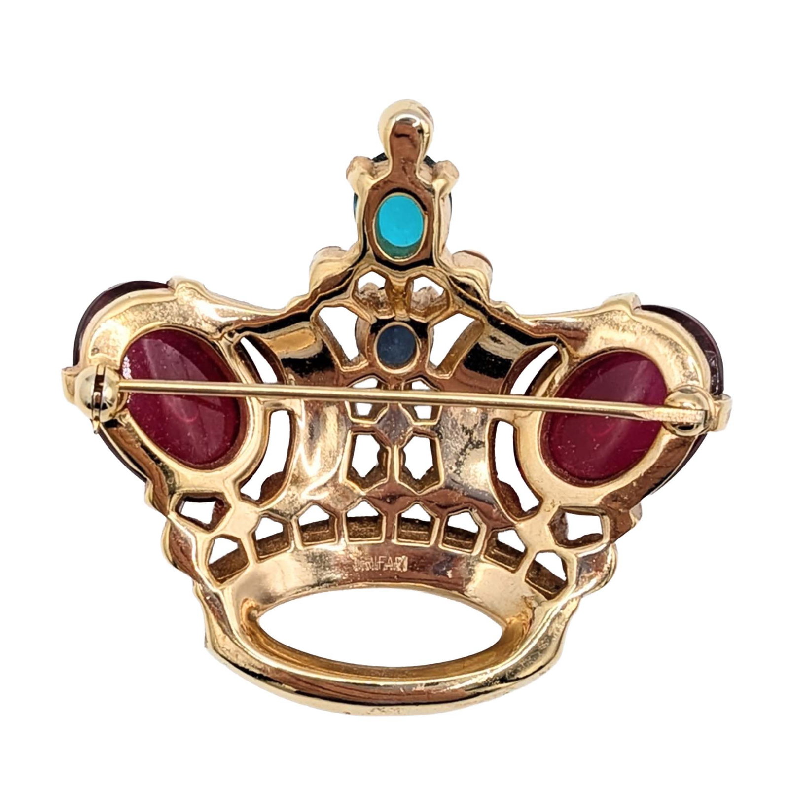Trifari Alfred Phillipe Crown Trifari Rhinestone Early King's Crown Brooch - 2