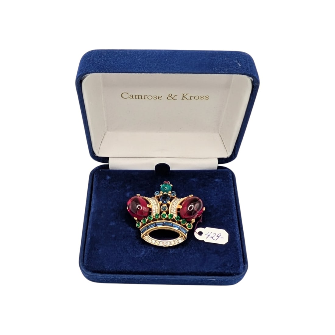 Trifari Alfred Phillipe Crown Trifari Rhinestone Early King's Crown Brooch - 4