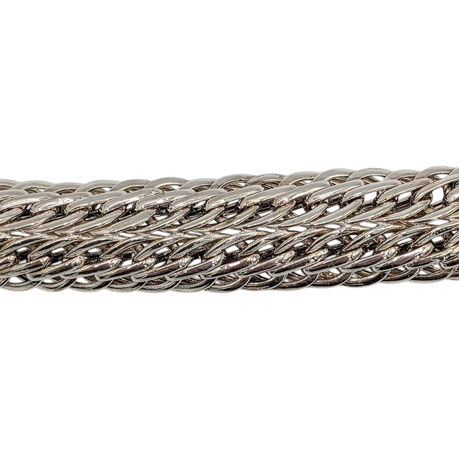 Sterling Silver Woven Chain Toggle Bracelet (1 of 4)