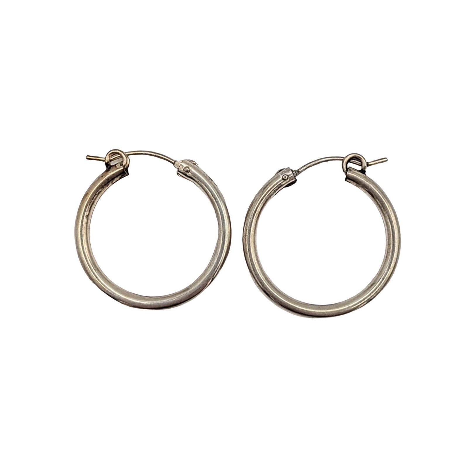 Signed Sterling Silver Hoop Earrings (1 of 3)