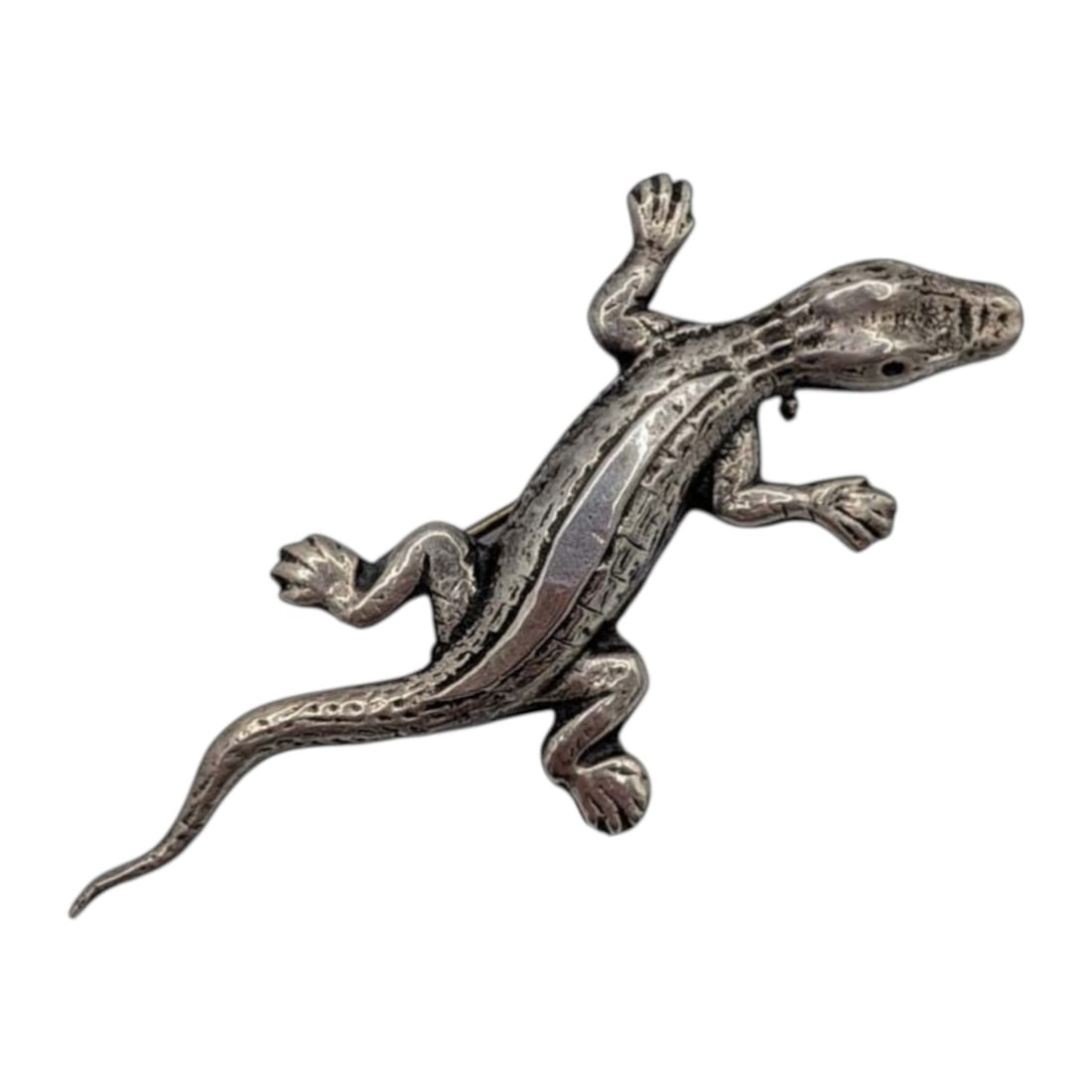 Sterling Silver Alligator Brooch: Sterling SIlver Alligator Brooch. Signed 925. 7.7g