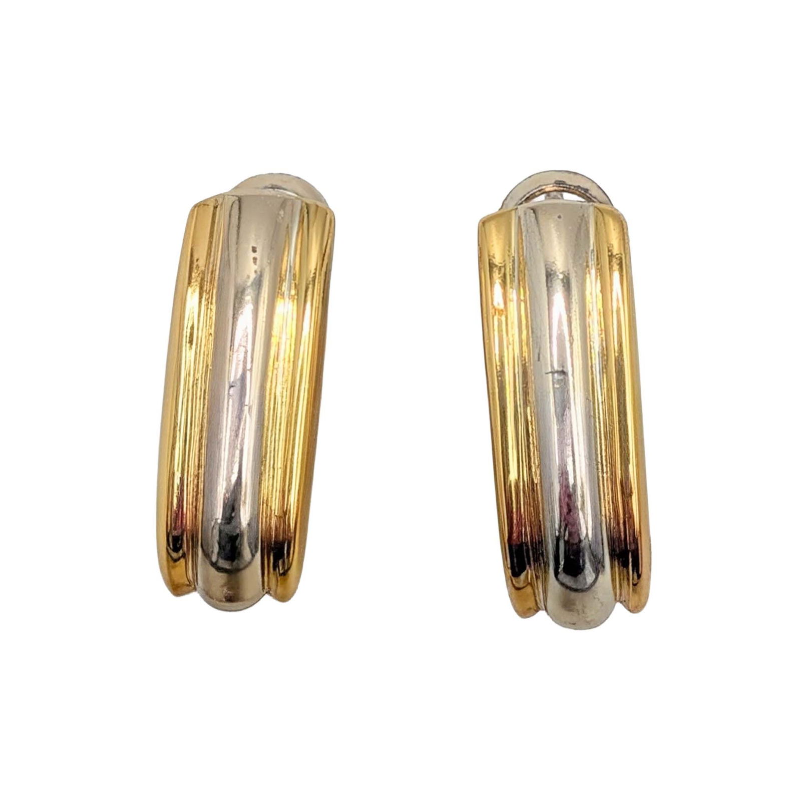 Signed Gold Over Sterling Silver Hoop Earrings: Signed Gold Over Sterling Silver Hoop Earrings. Signed 925 SU Thailand. 4.8g