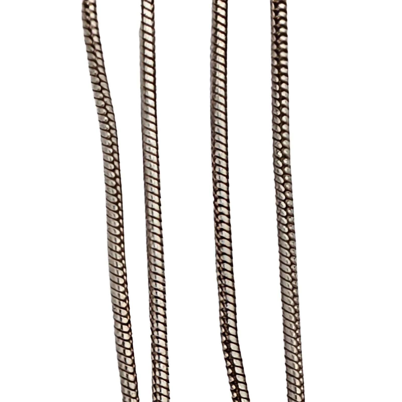 Signed Italian Sterling Silver 1mm Snake Chain Necklace: Signed Italian Sterling Silver 1mm Seamed Snake Chain Necklace. 18in Length. Signed KA1772 Italy 925. 3g