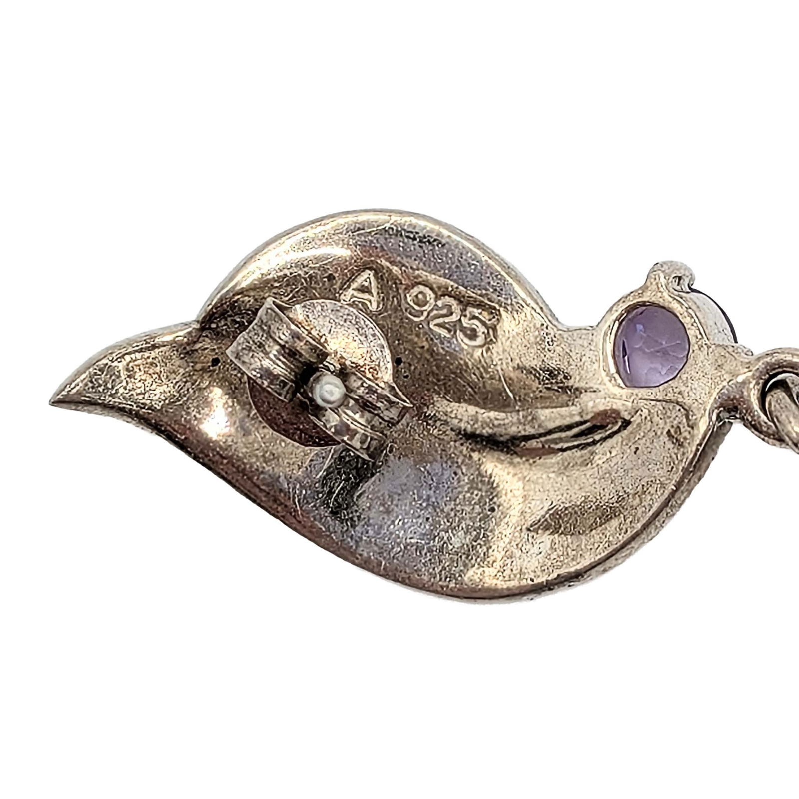 Signed Sterling Silver Multi Gemstone Deco Dangle Stud Earrings - 3