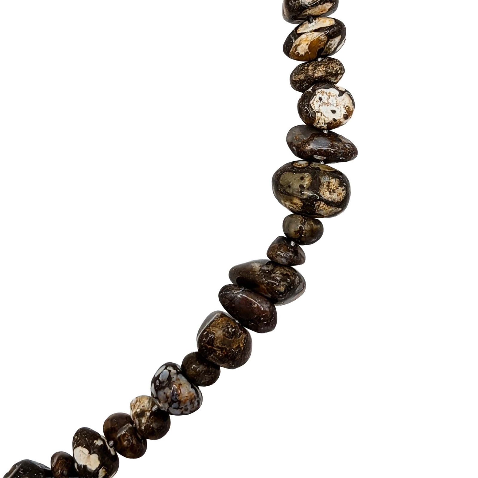 Jay King Sterling Silver Leopard Jasper Beaded Necklace: Jay King Mine Finds Sterling Silver, Leopard Jasper Tumbled Bead Necklace. 20-22in Length (adjustable) Signed DTR 925 China. 25g