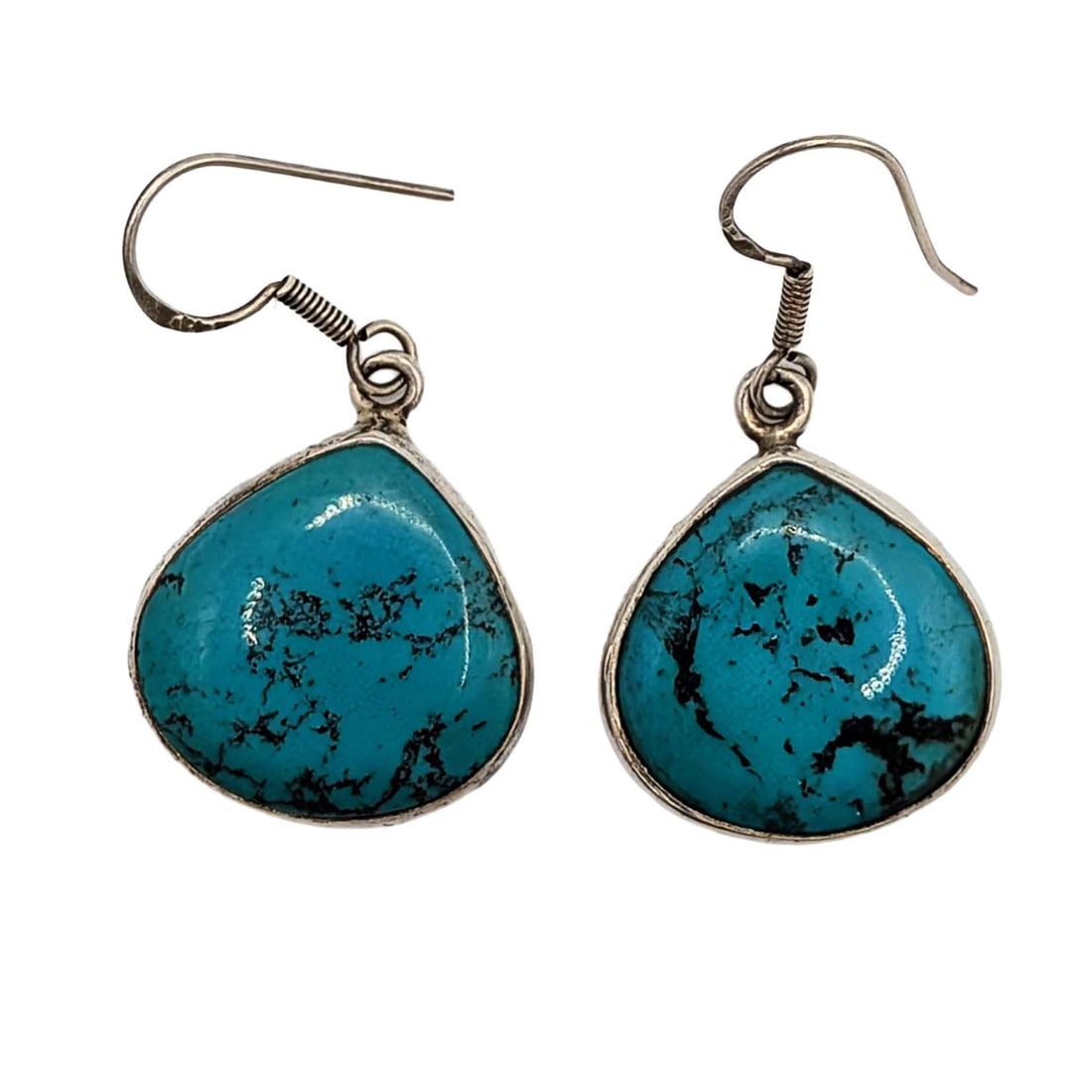 Sterling Silver Turquoise Drop Dangle Earrings (1 of 3)
