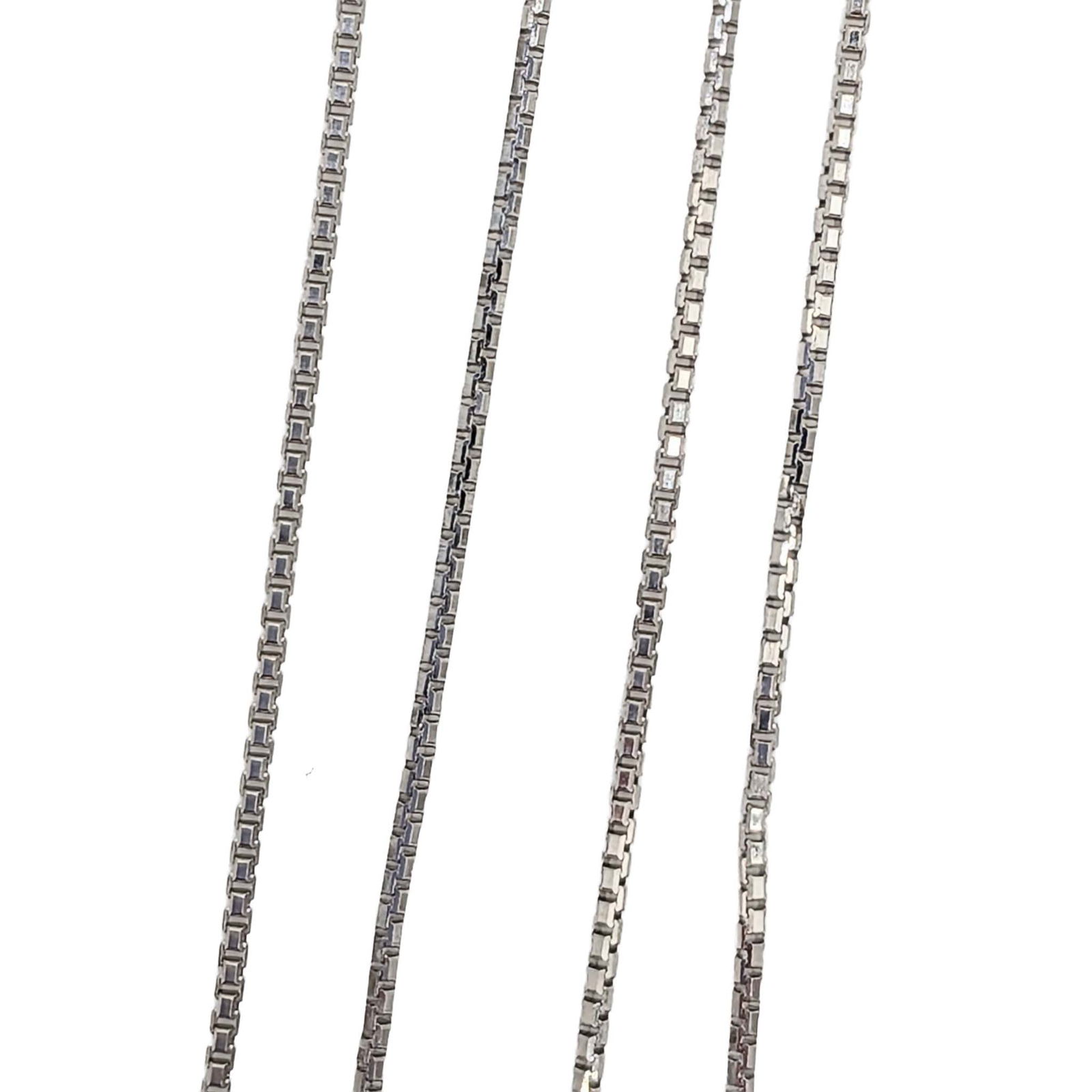 Signed Sterling Silver .5mm Box Chain Necklace: Signed Sterling Silver .5mm Box Chain Necklace. 19-21in Length (adjustable) Signed BBJ 925. 1.7g