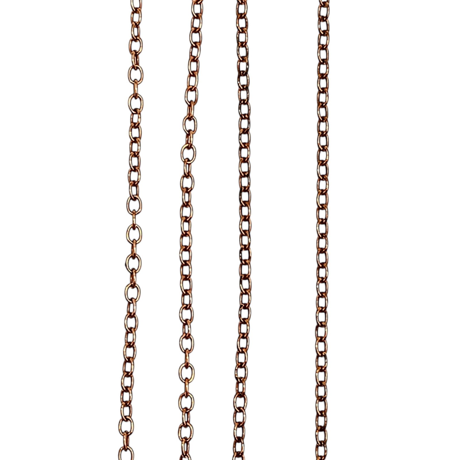Signed Italian Gold Over Sterling 1mm Cable Chain: Signed Italian Rose Gold Over Sterling Silver 1mm Cable Chain Necklace. 19in Length. Signed YGI 925 Italy. 1g