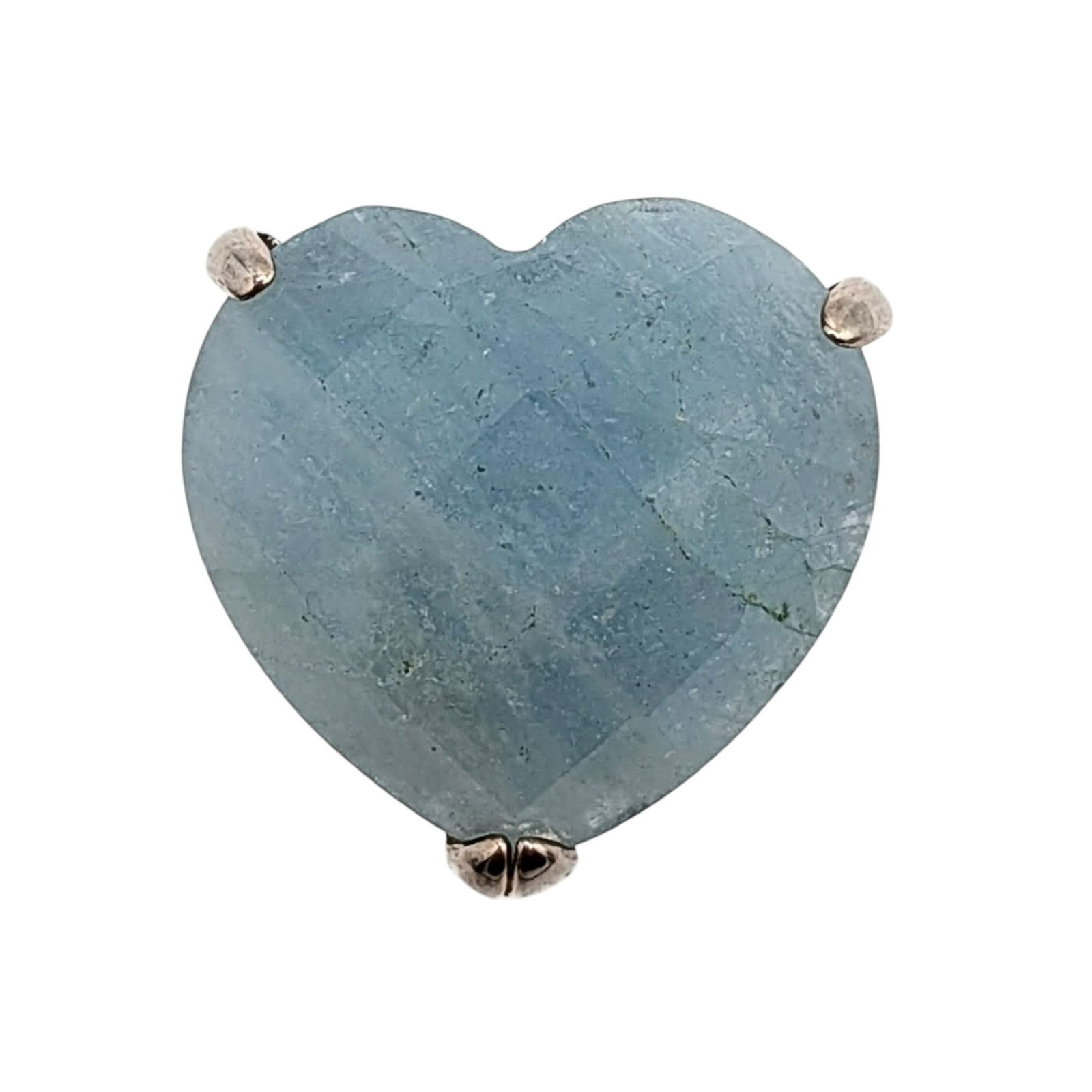 Signed Sterling Silver Chrysoprase Heart Ring: Signed Sterling Silver, Chrysoprase Cushion Cut Heart Ring. SIze 8. Signed 925 CSJ China. 7g