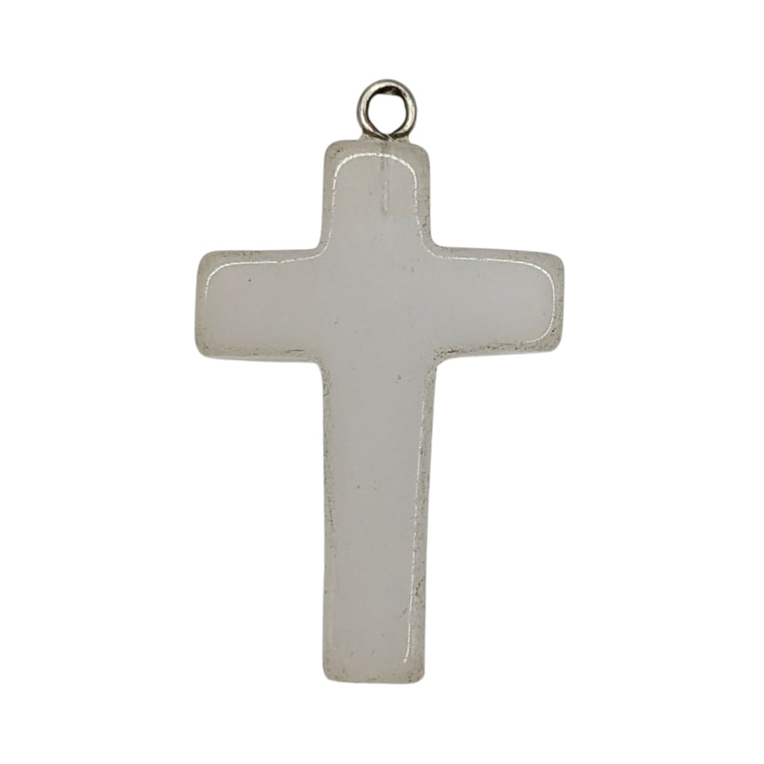 Sterling Silver Quartz Carved Cross Pendant (1 of 3)