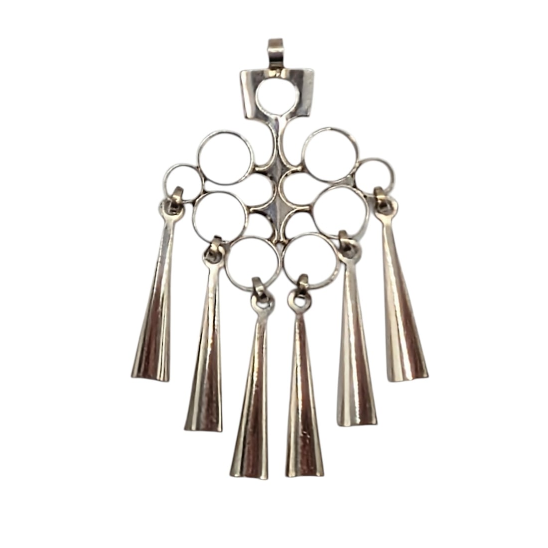 David Andersen Norwegian Sterling Silver Modern Tassel Pendant (1 of 3)