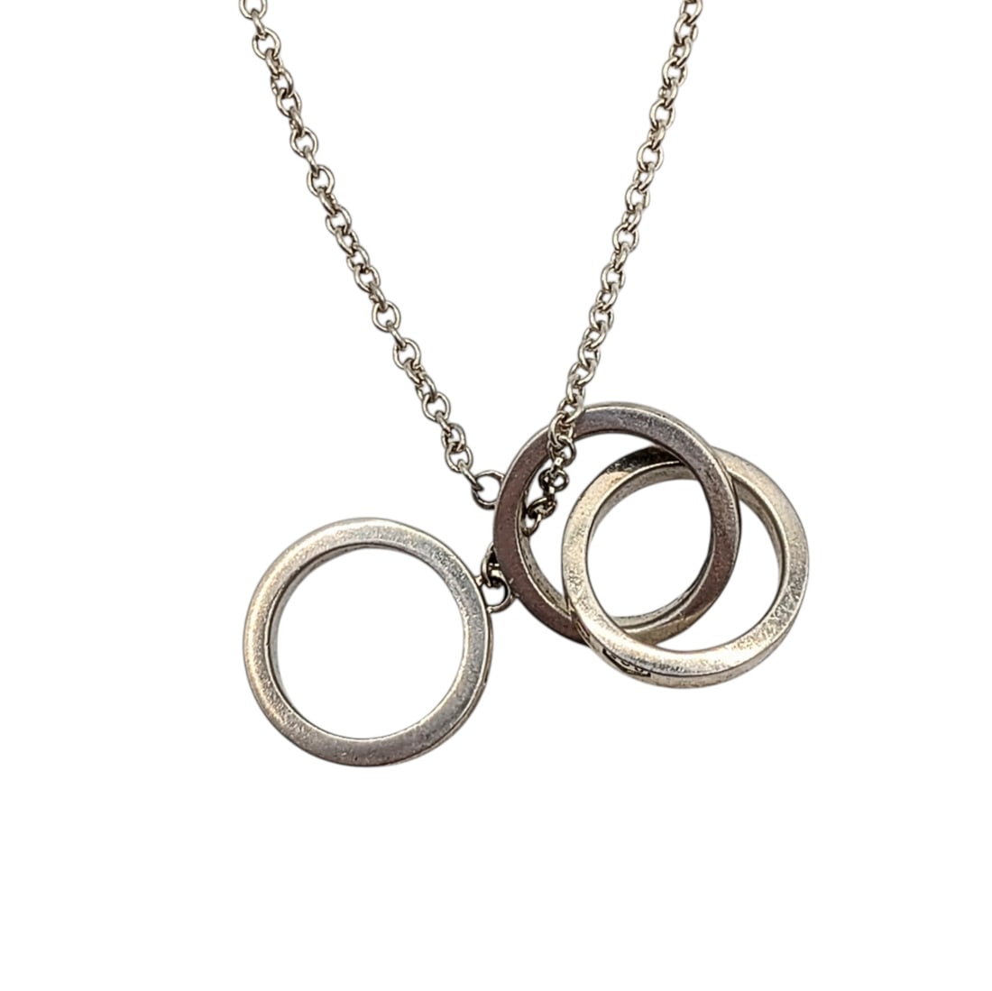 Tiffany & Co Sterling Silver 1837 Interlocking Lariat Necklace: Tiffany & Co Sterling Silver 1837 Interlocking Lariat Necklace. 19in Length (adjustable) Signed T & Co 1837 925. 5g