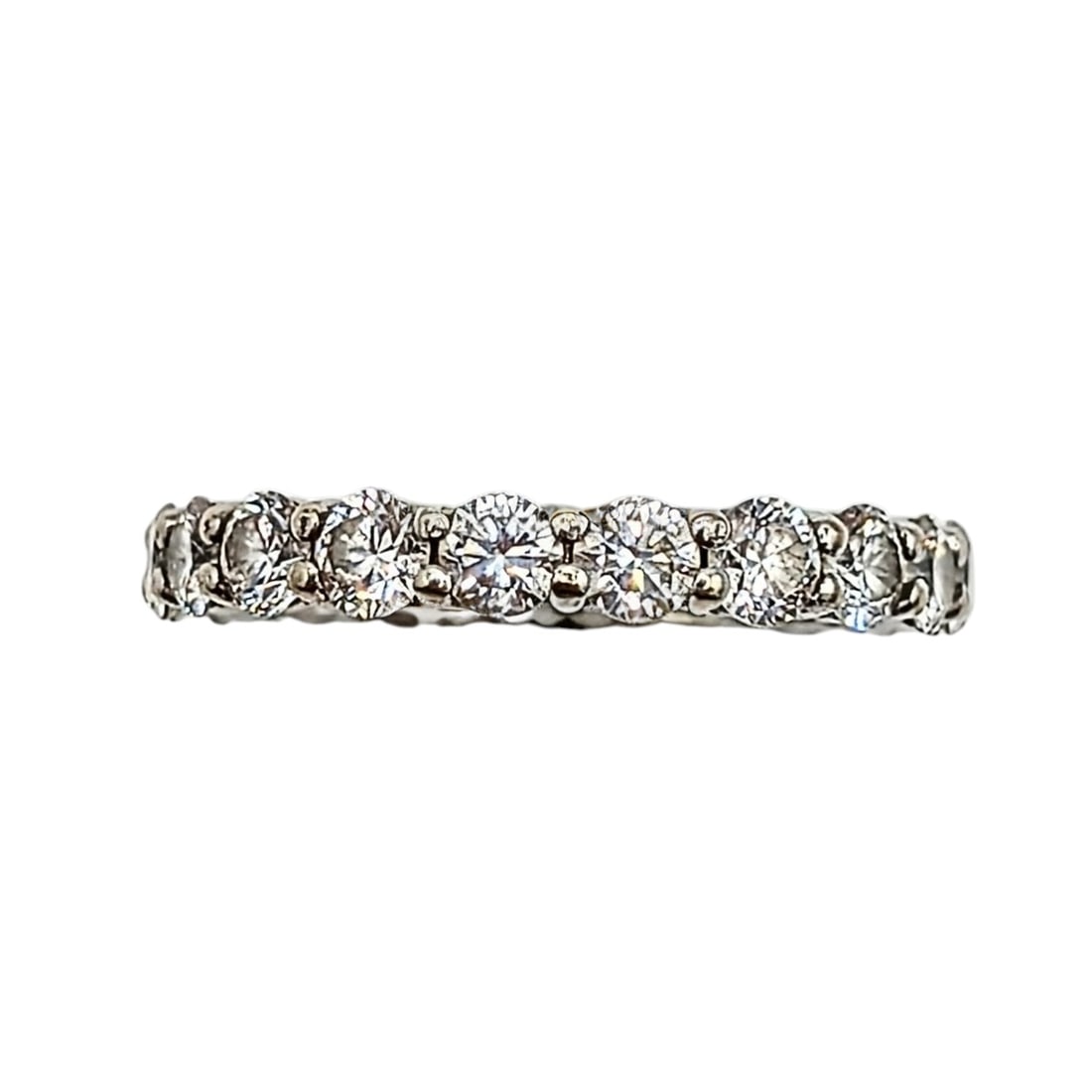 14KT White Gold Diamond Eternity Band Ring (1 of 3)