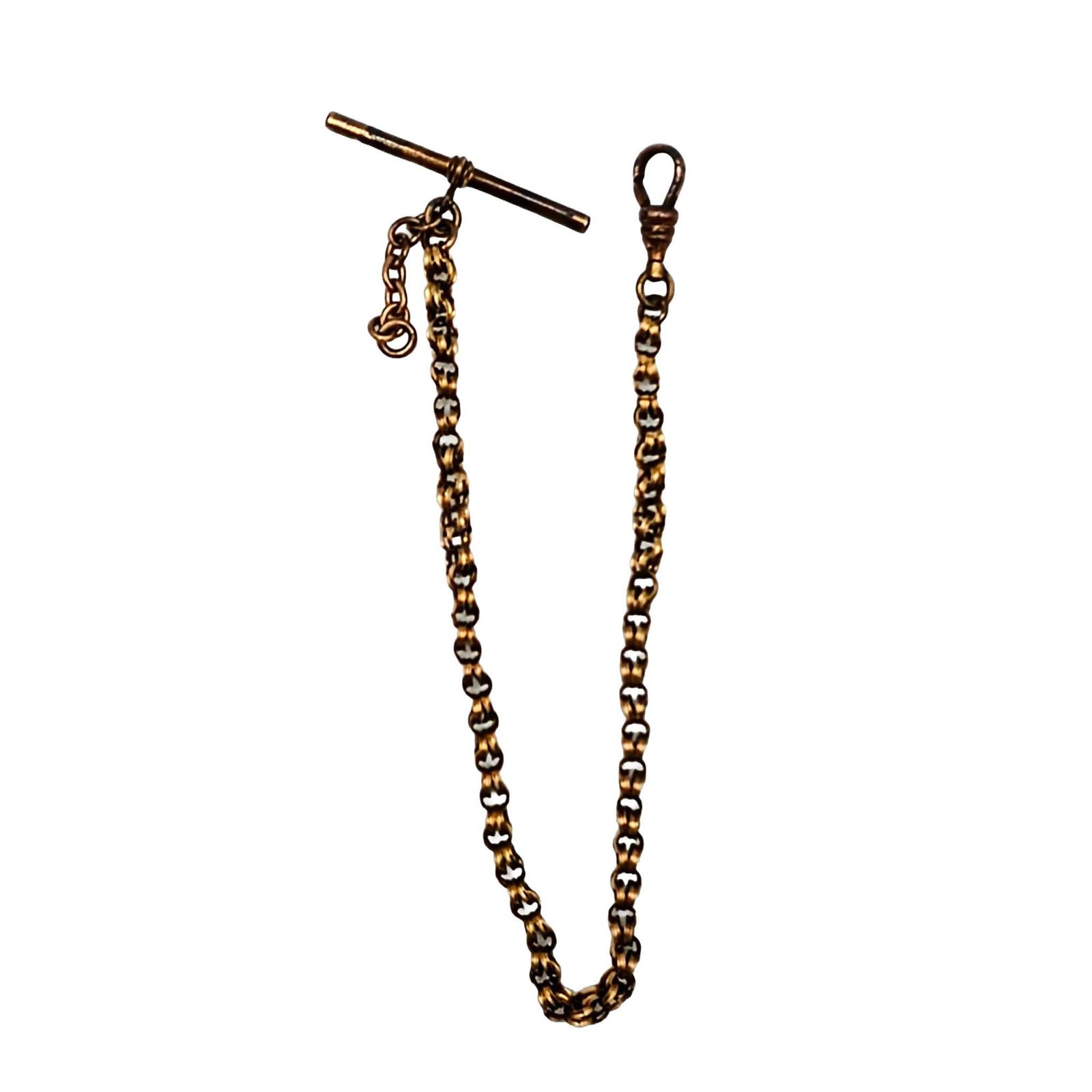 Victorian Gold Filled Double Link Pocket Watch Chain: Victorian Gold Filled Double Link Pocket Watch Chain. 12in Length. Unsigned. 12.1g