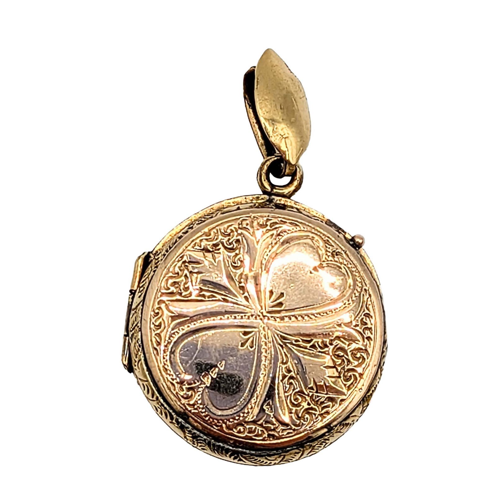 Victorian Gold Filled Hand Engraved Scroll Locket: Victorian Gold Filled Hand Engraved Scroll Detail Locket. Unsigned. AS IS repaired inside/clasp broken. 3g